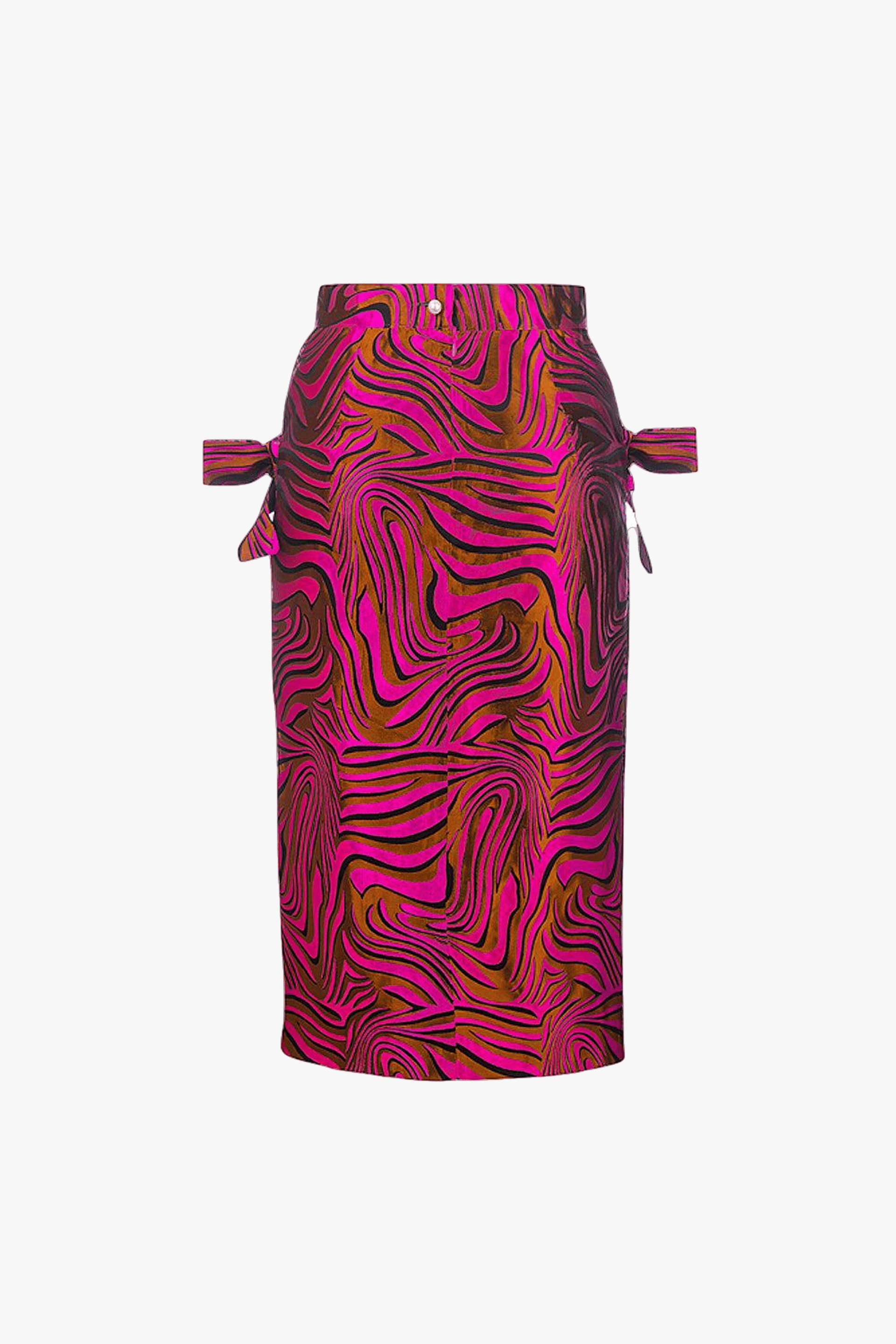 Raspberry Printed Skirt made by ANDREEVA