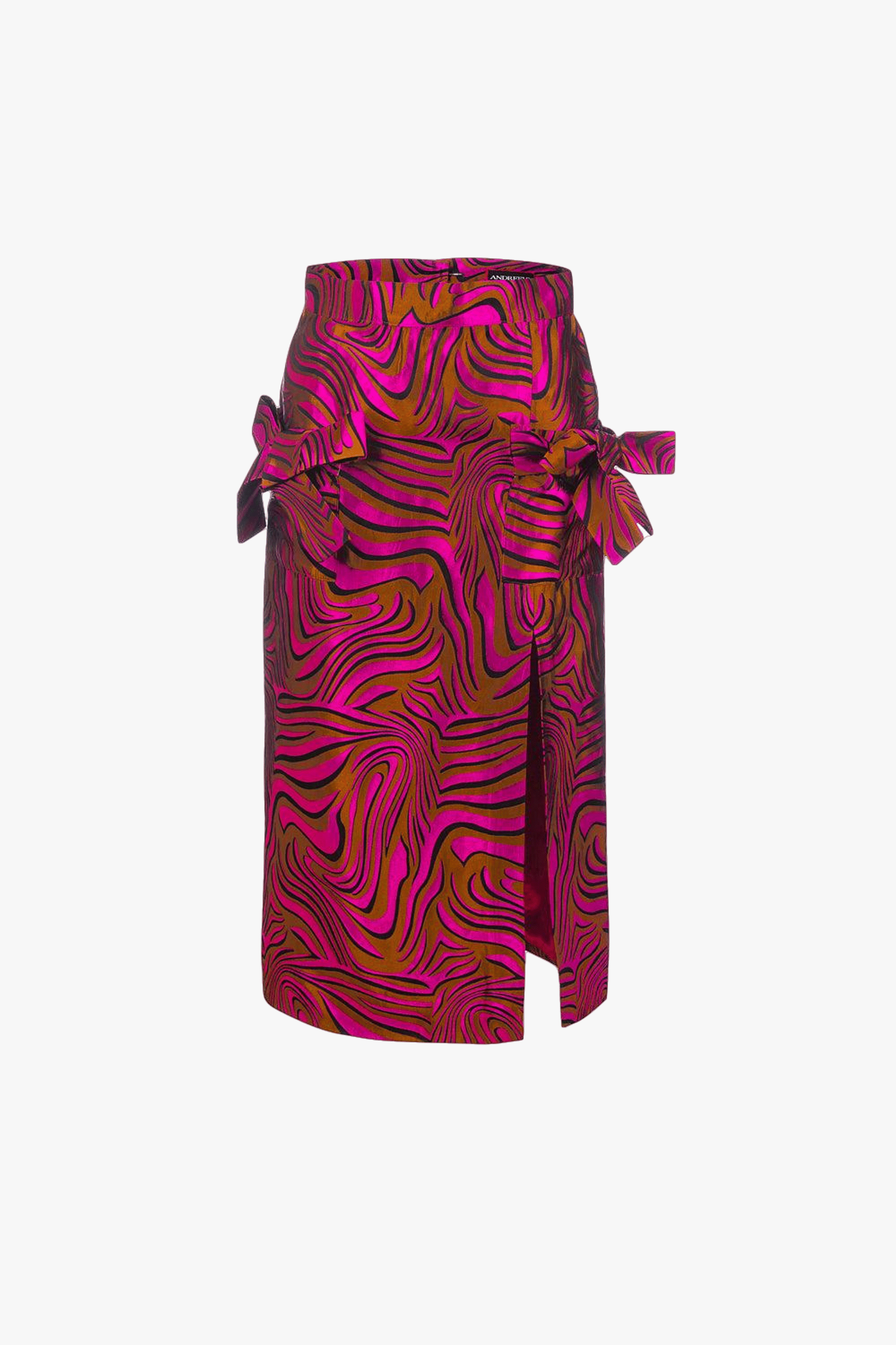 Raspberry Printed Skirt made by ANDREEVA