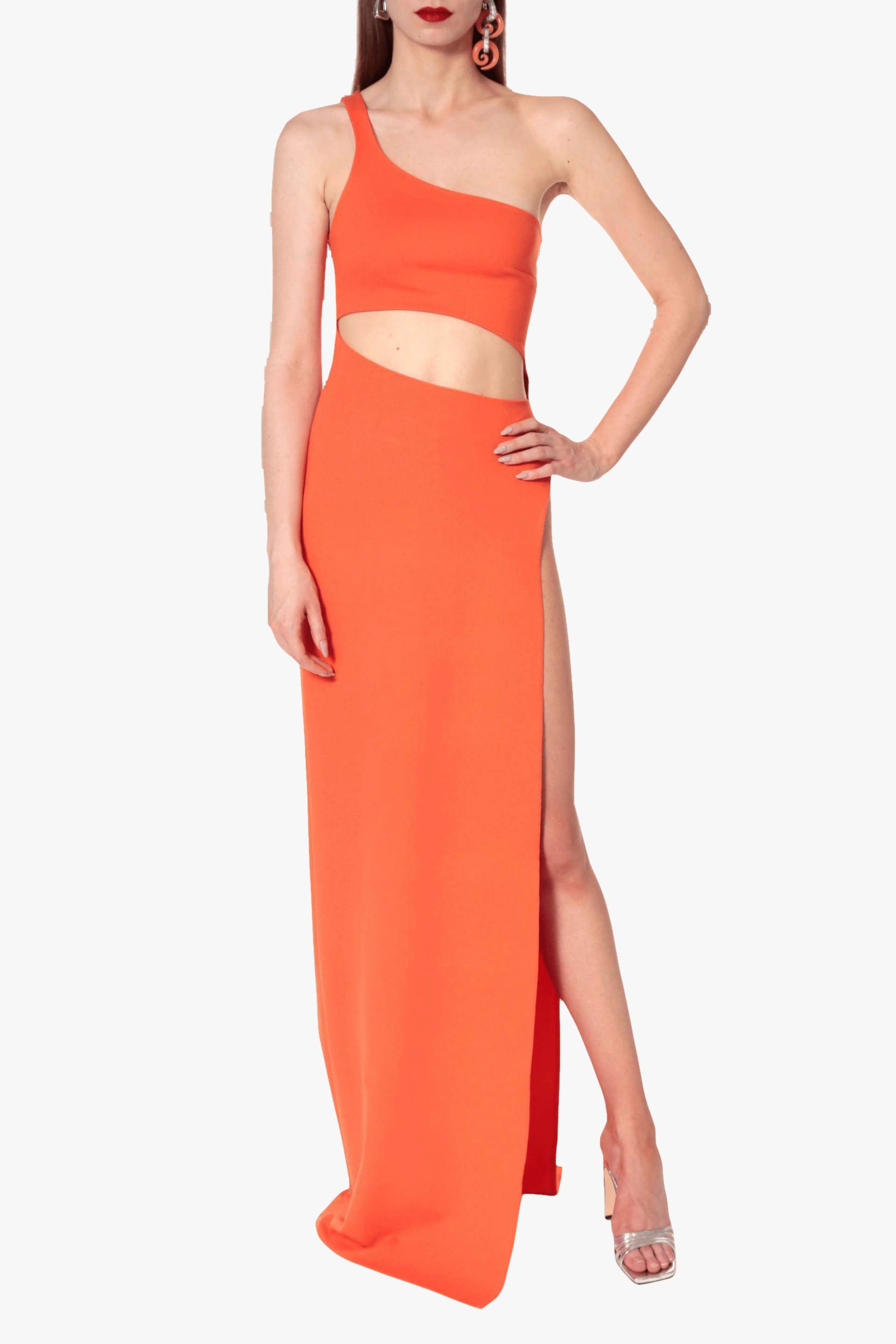 Dress Gina Nasturtium in Orange made by HALEWSKI