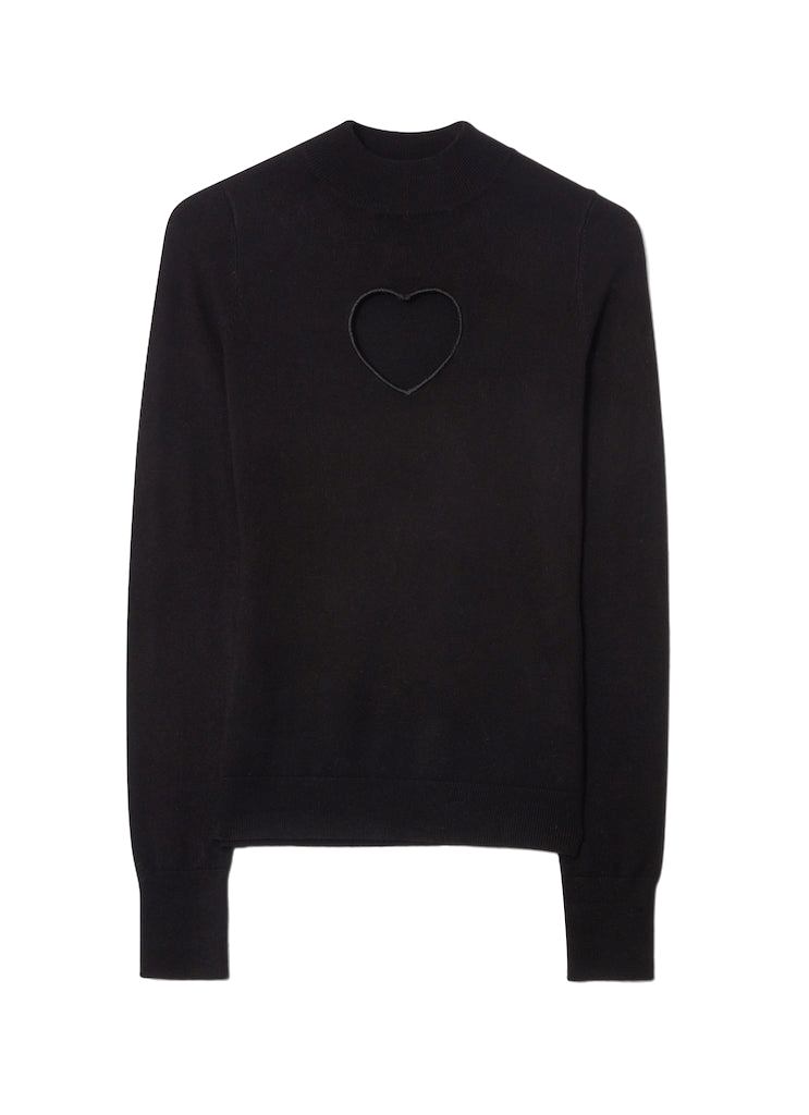 Heart sweater Black made by CLOEYS