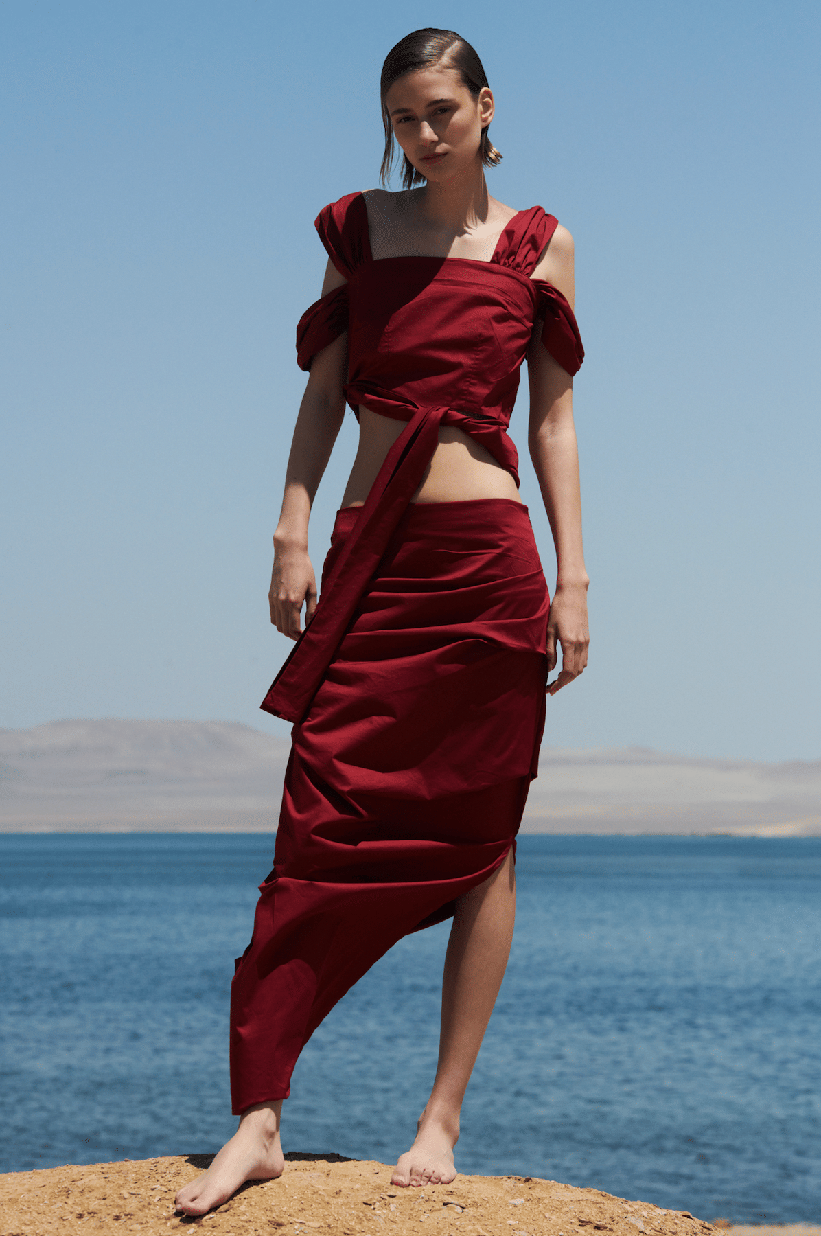 Alba Top - Red in Red made by Peregrina