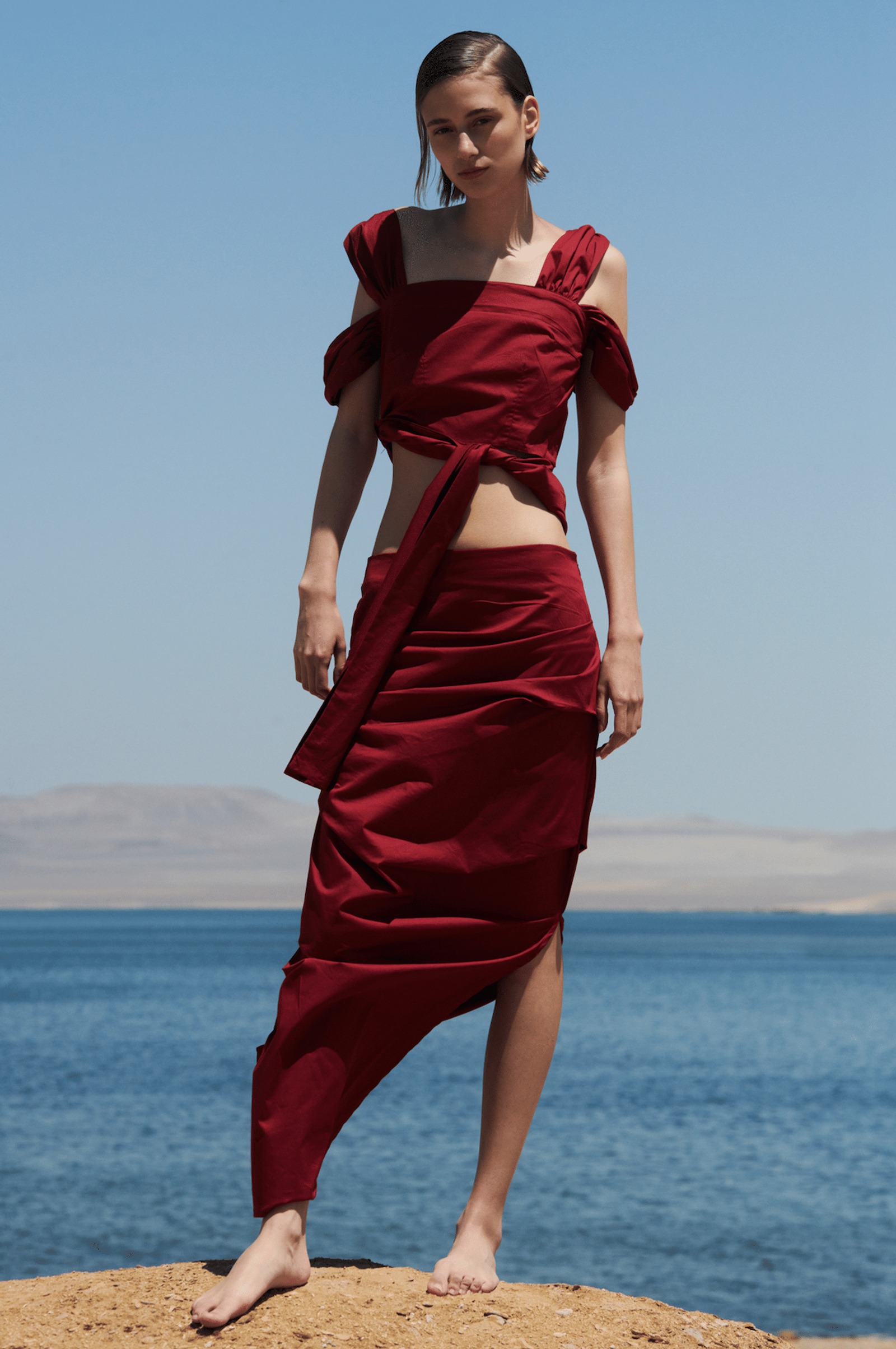 Alba Top - Red in Red made by Peregrina