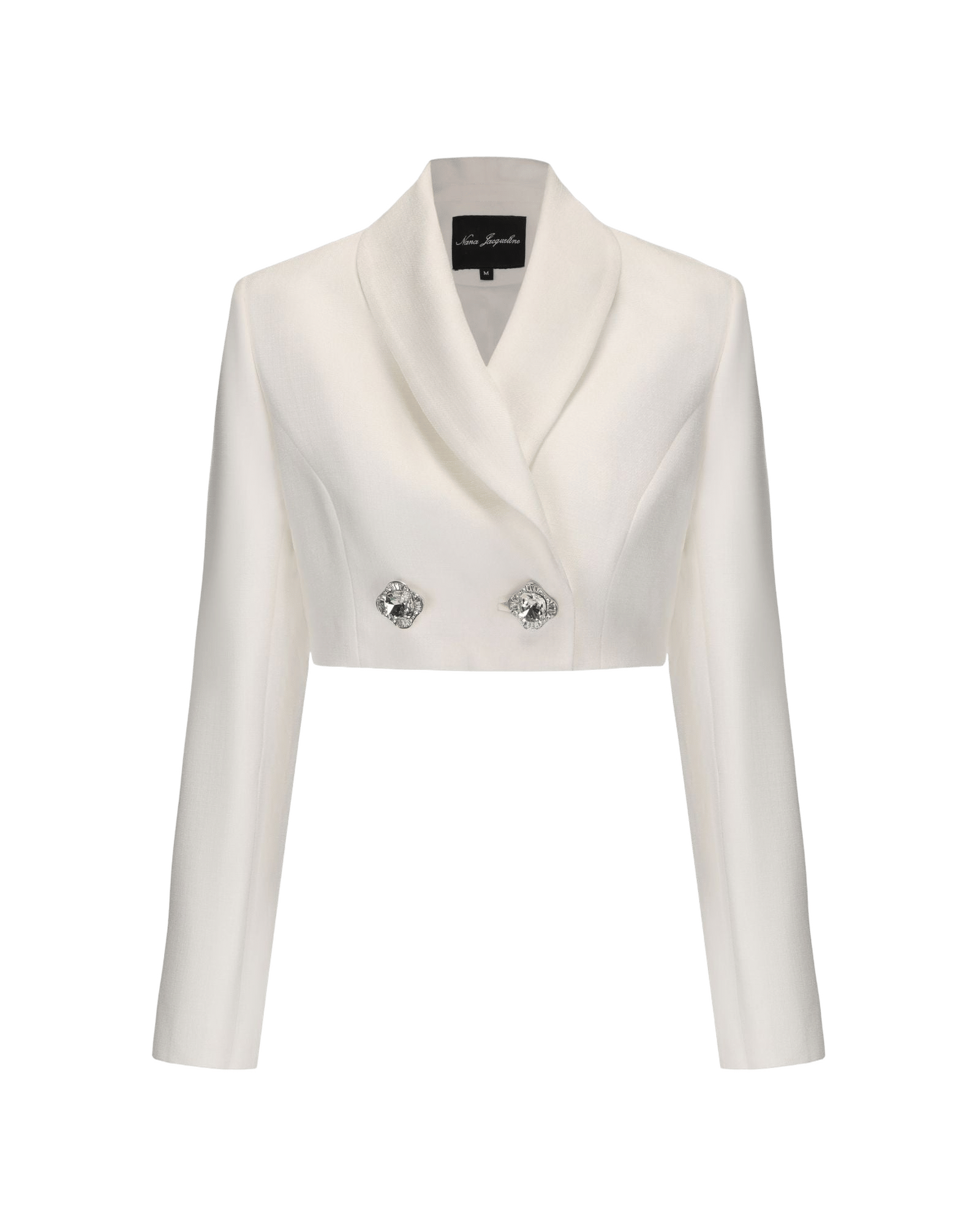 Veronica Crop Blazer (White) made by Nana Jacqueline