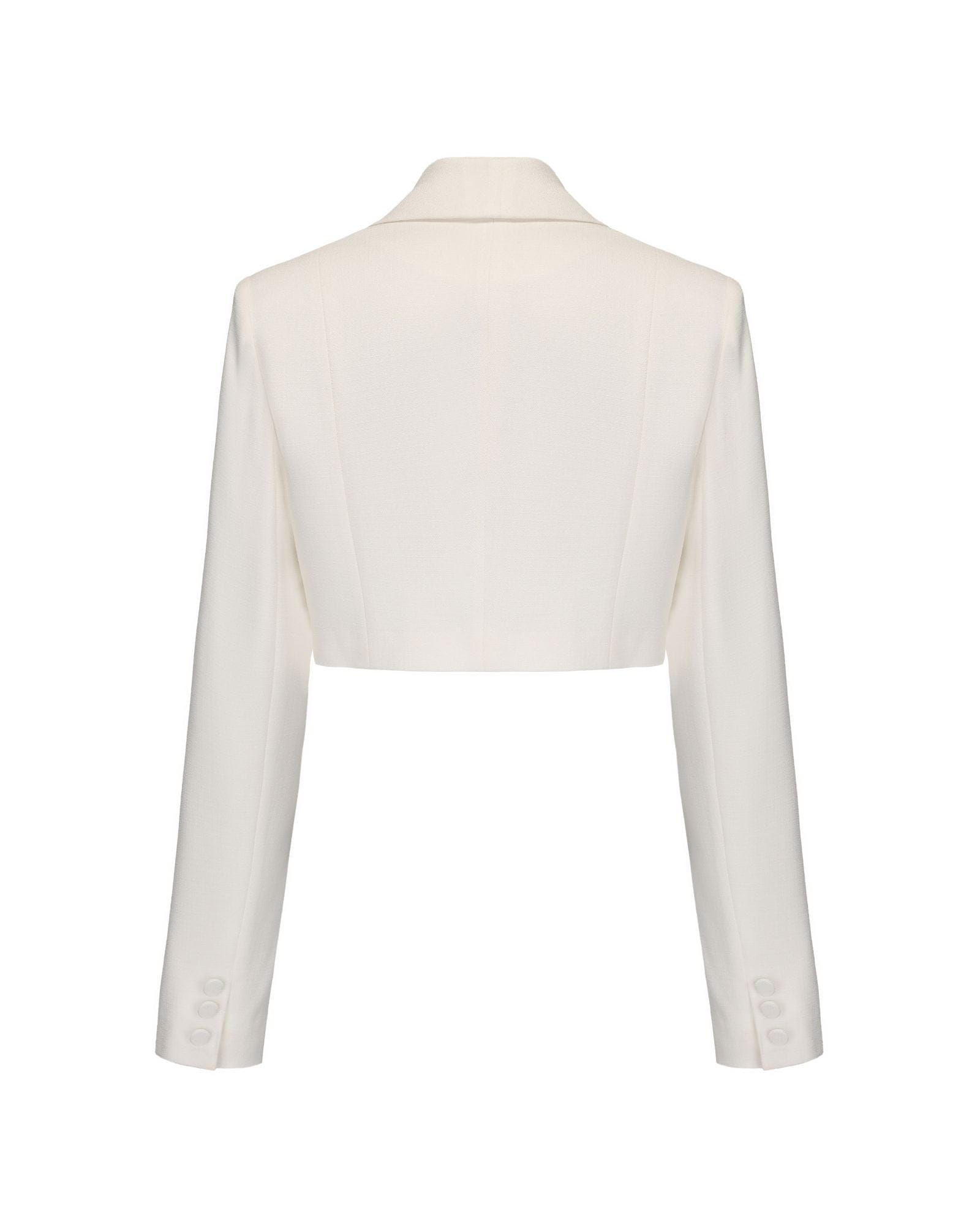 Veronica Crop Blazer (White) made by Nana Jacqueline