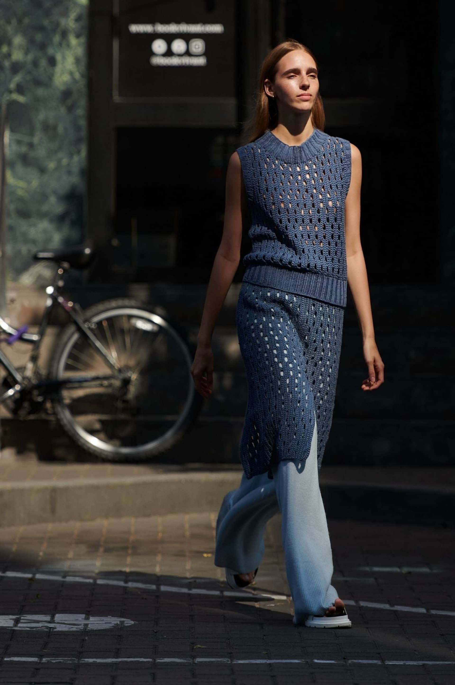 Alissa Top in Blue made by AYNI