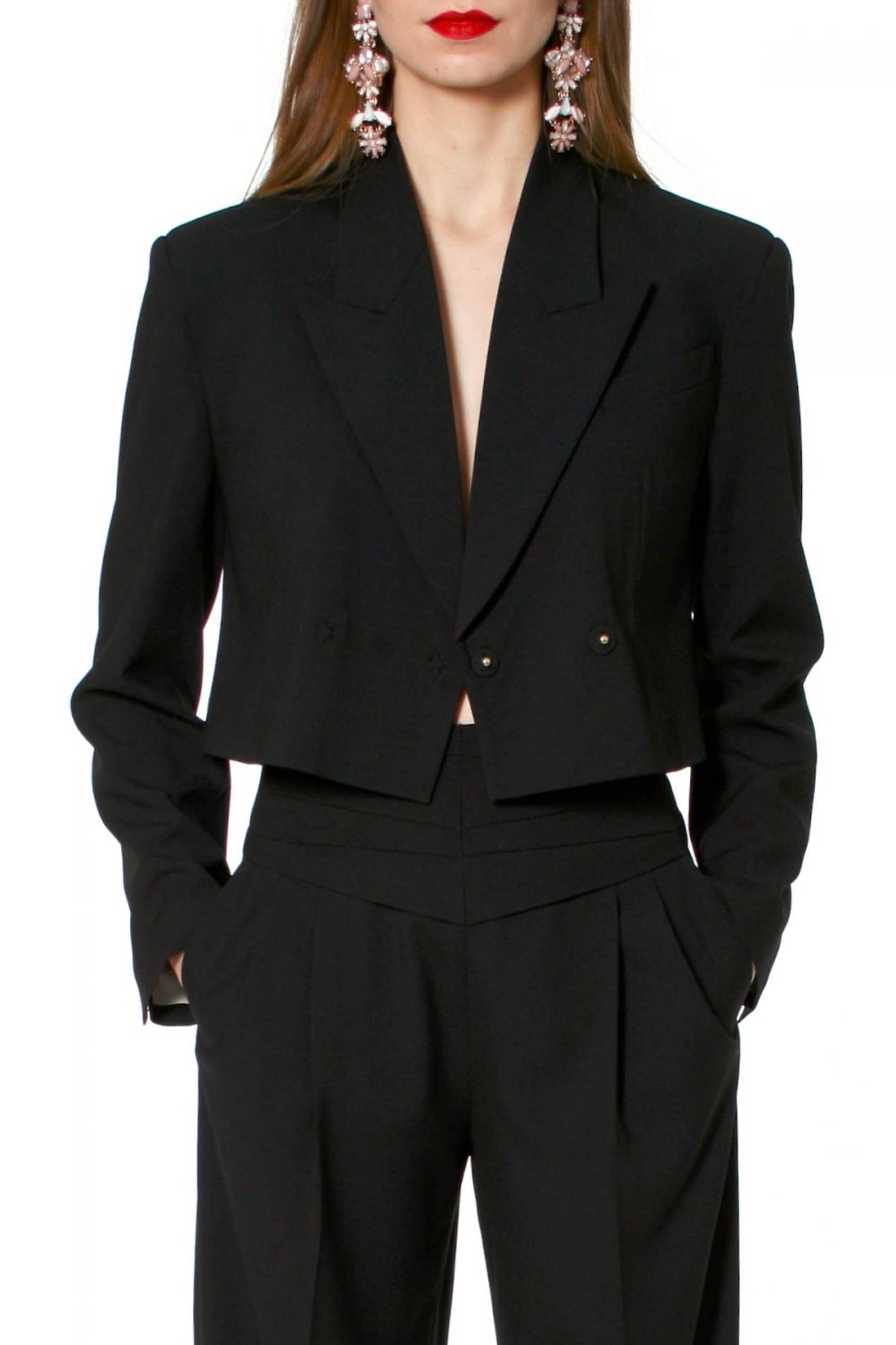 Blazer Giorgia Neutral Black in Black made by HALEWSKI