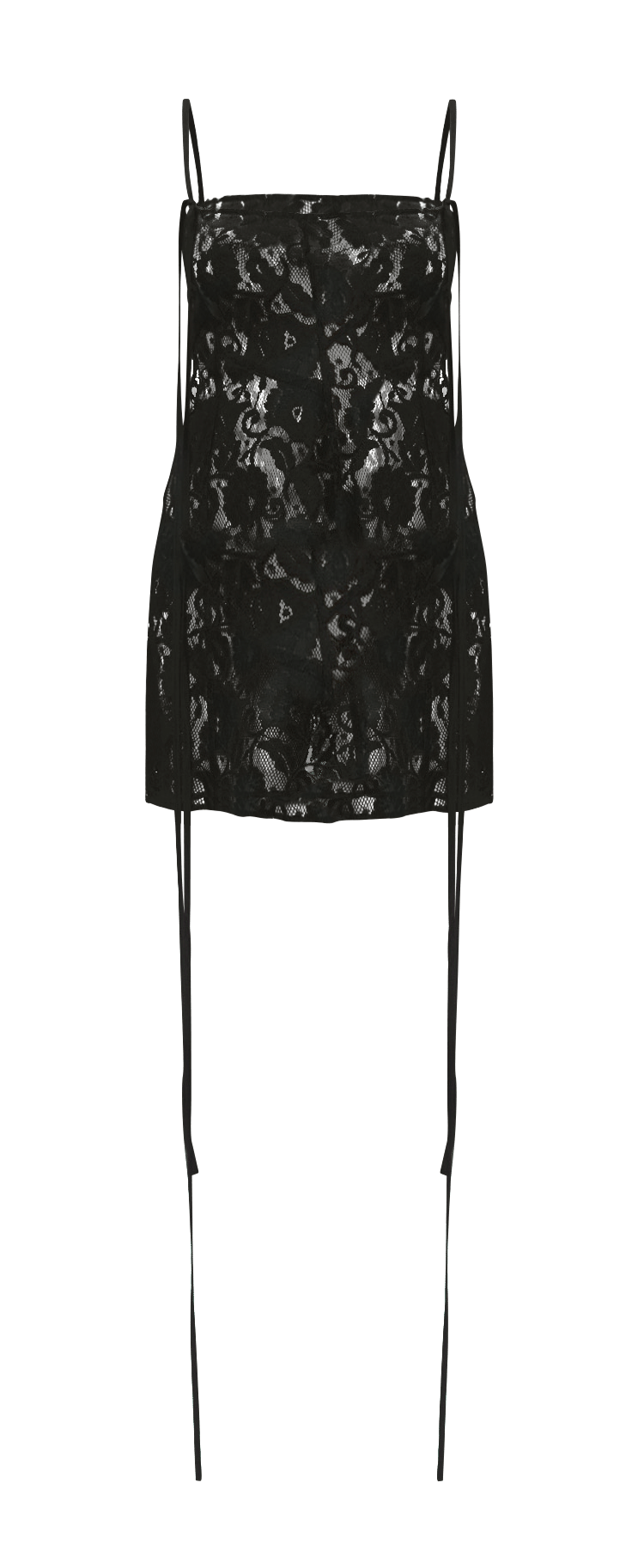 Strap Dress Short - Black Lace made by Gemme Collective