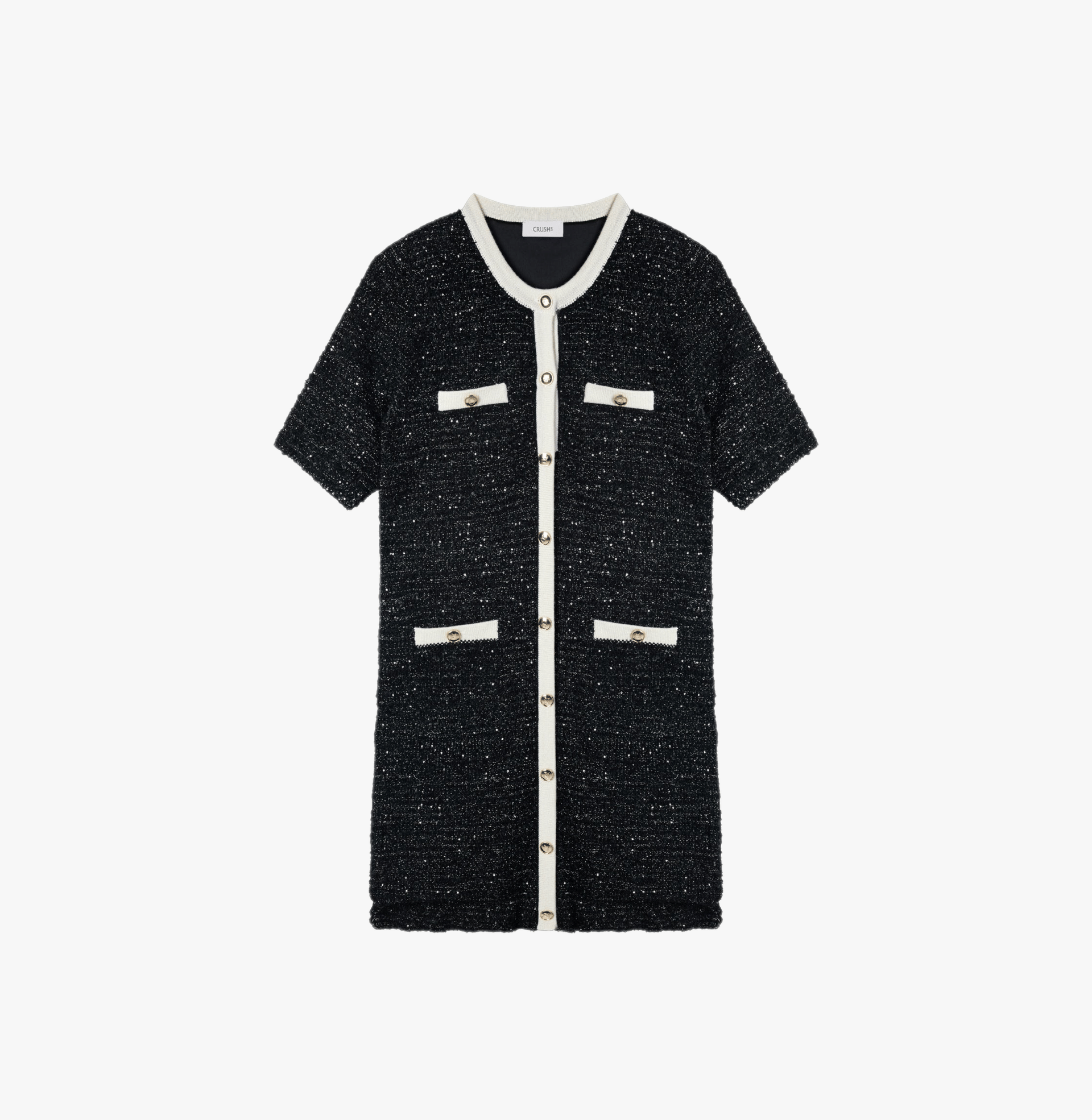 BOUCLÉ SEQUINED DRESS made by CRUSH Collection