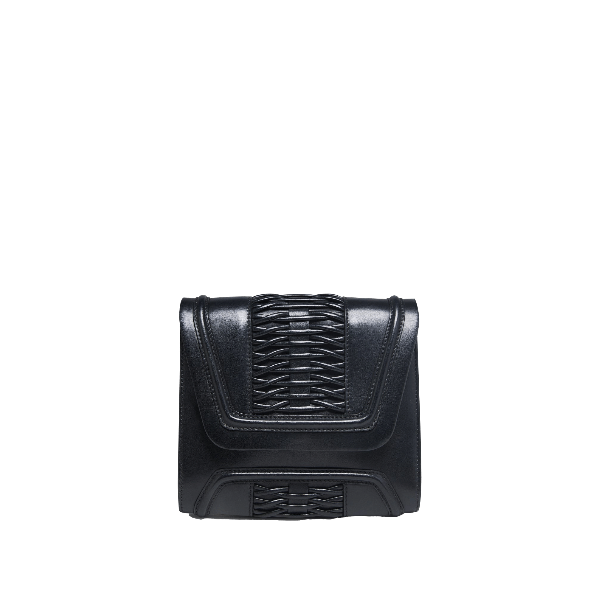 Mini Giovanna braided black clutch made by Yliana Yepez