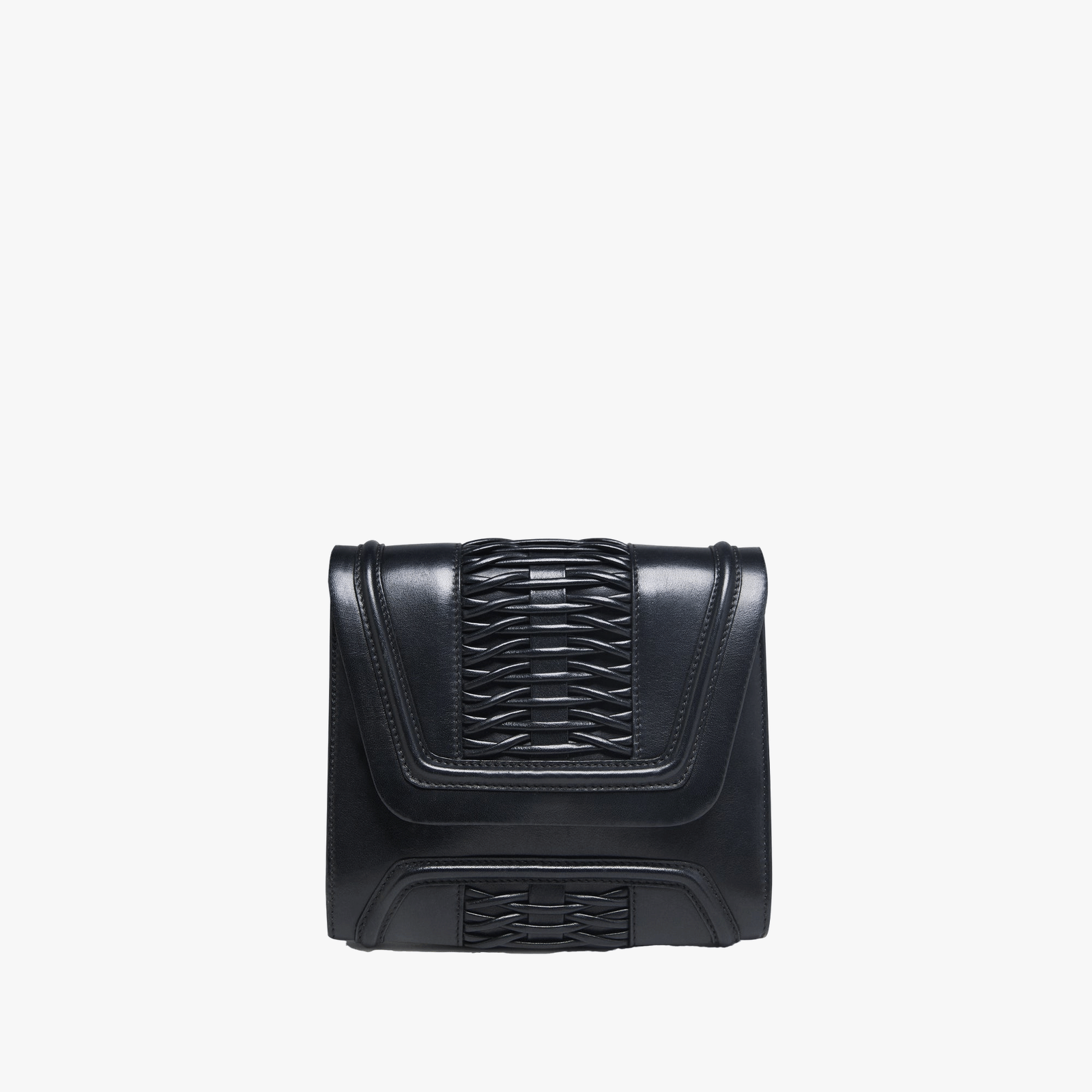 Mini Giovanna braided black clutch made by Yliana Yepez