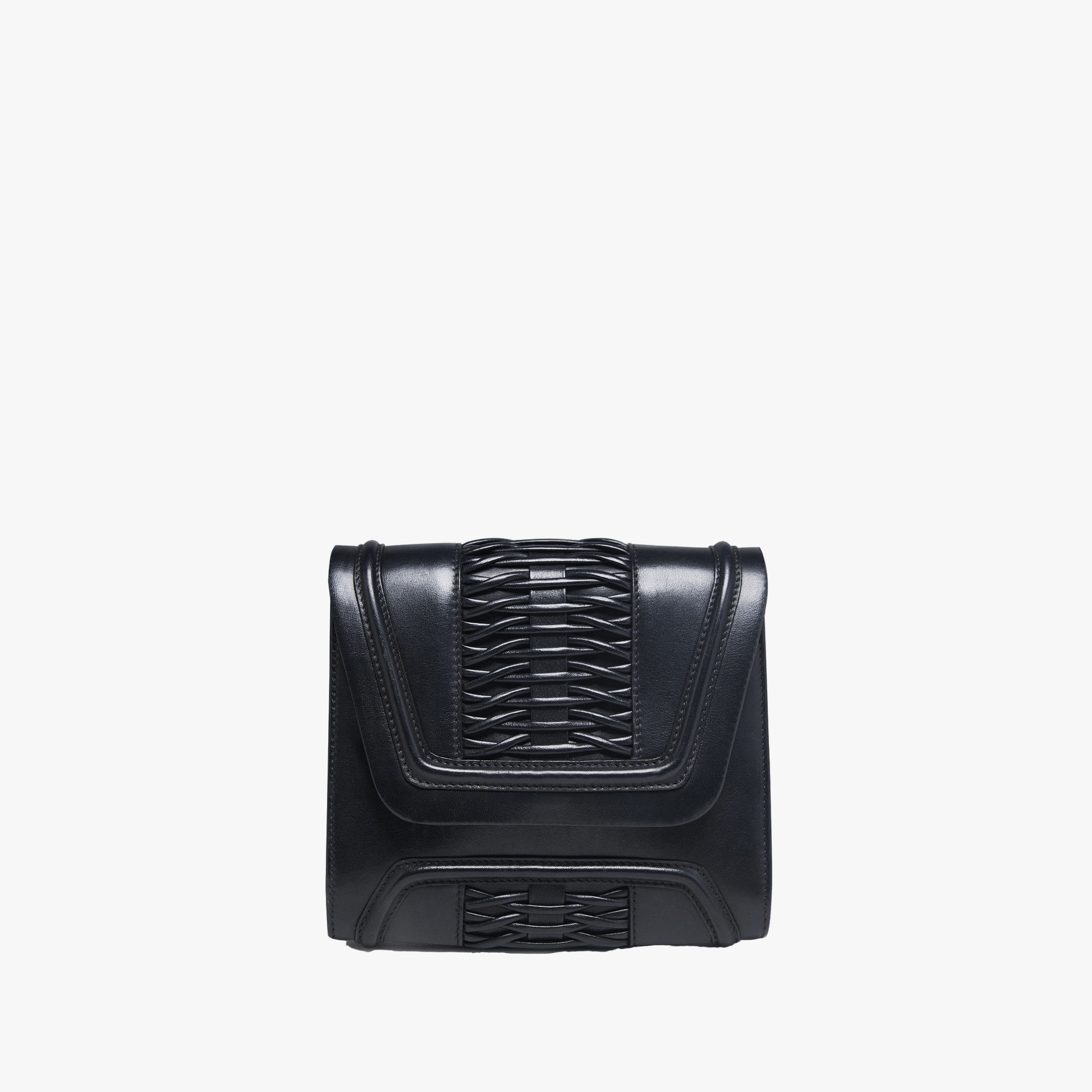 Mini Giovanna braided black clutch made by Yliana Yepez