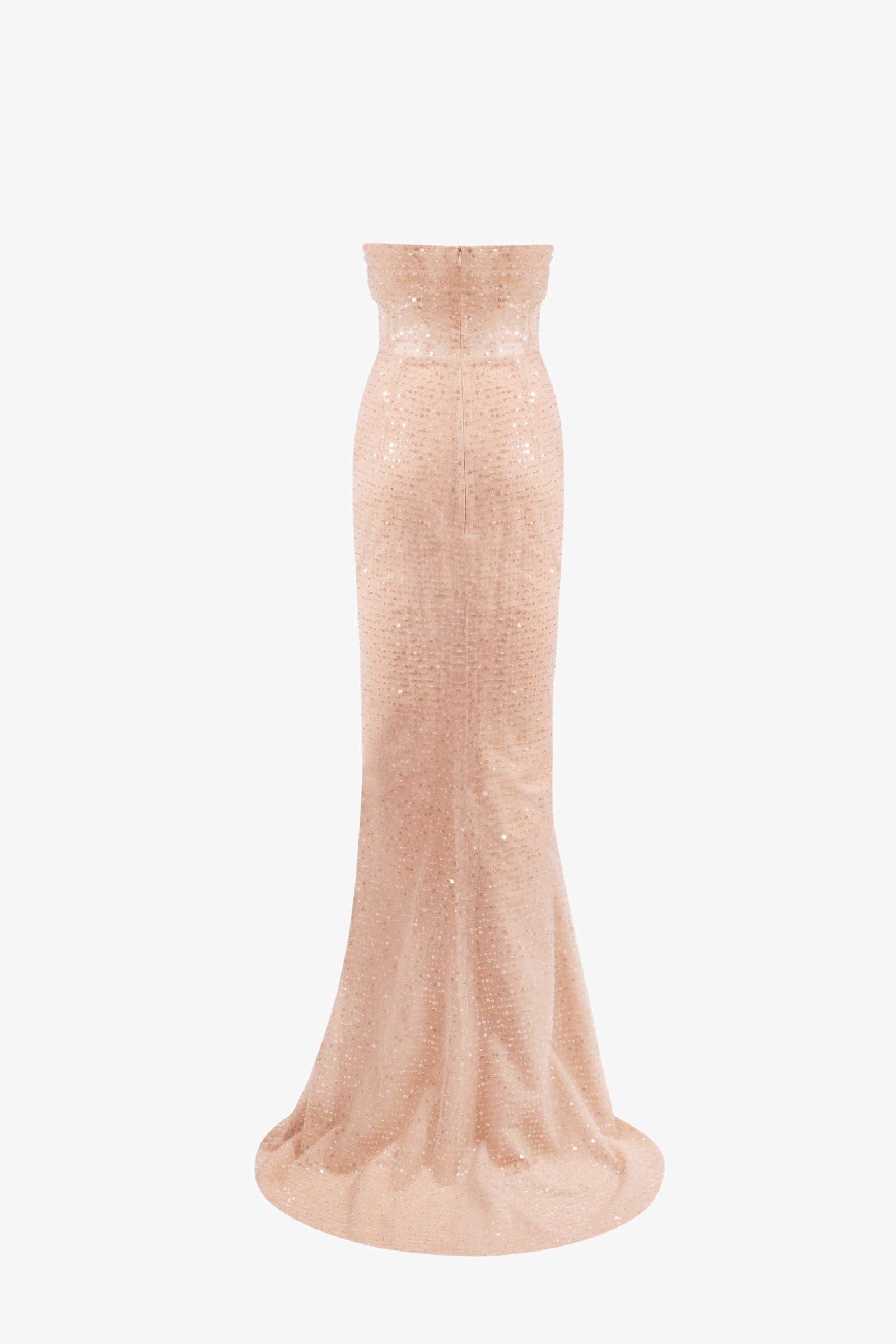 Spectacular sequined maxi dress in gold made by Milla