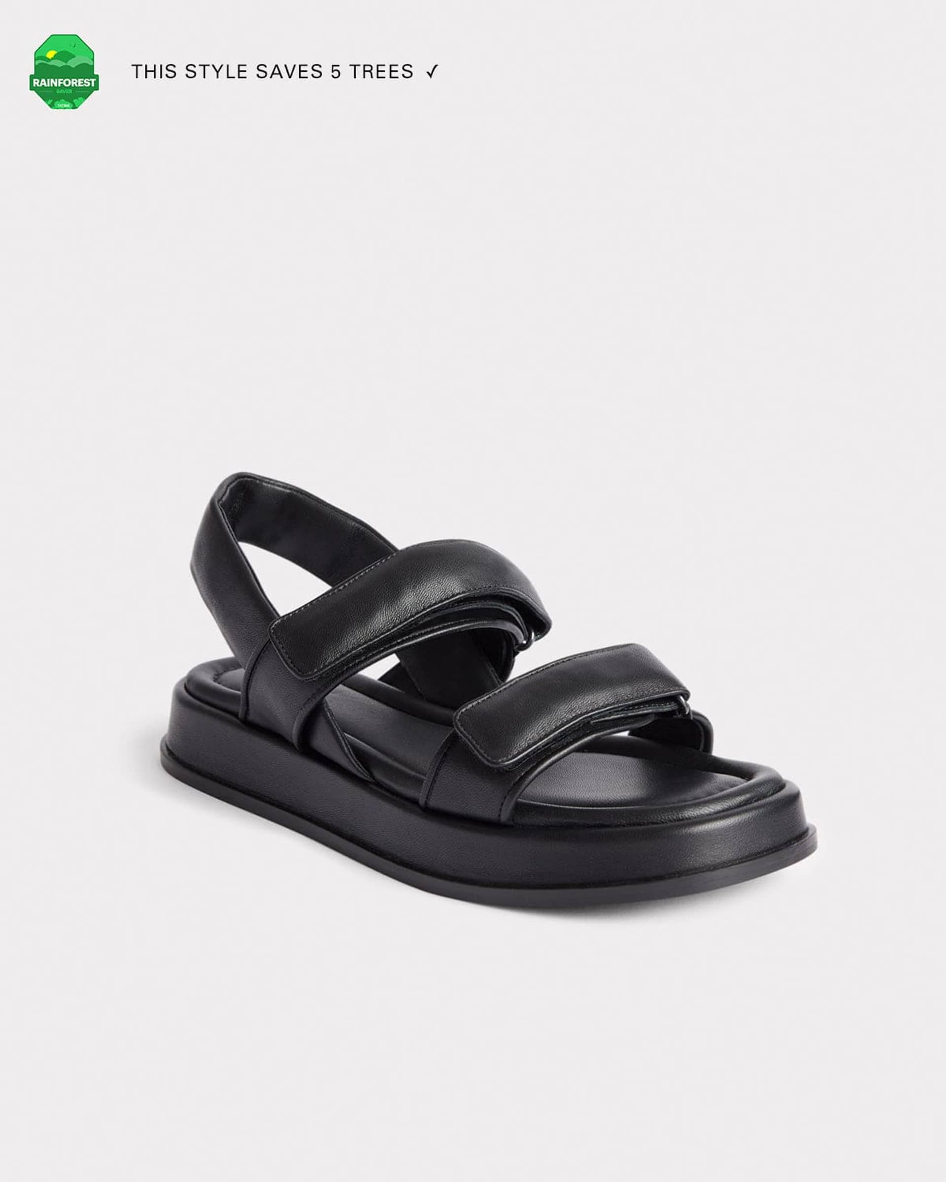 The Sporty Sandal - Black made by ESSEN