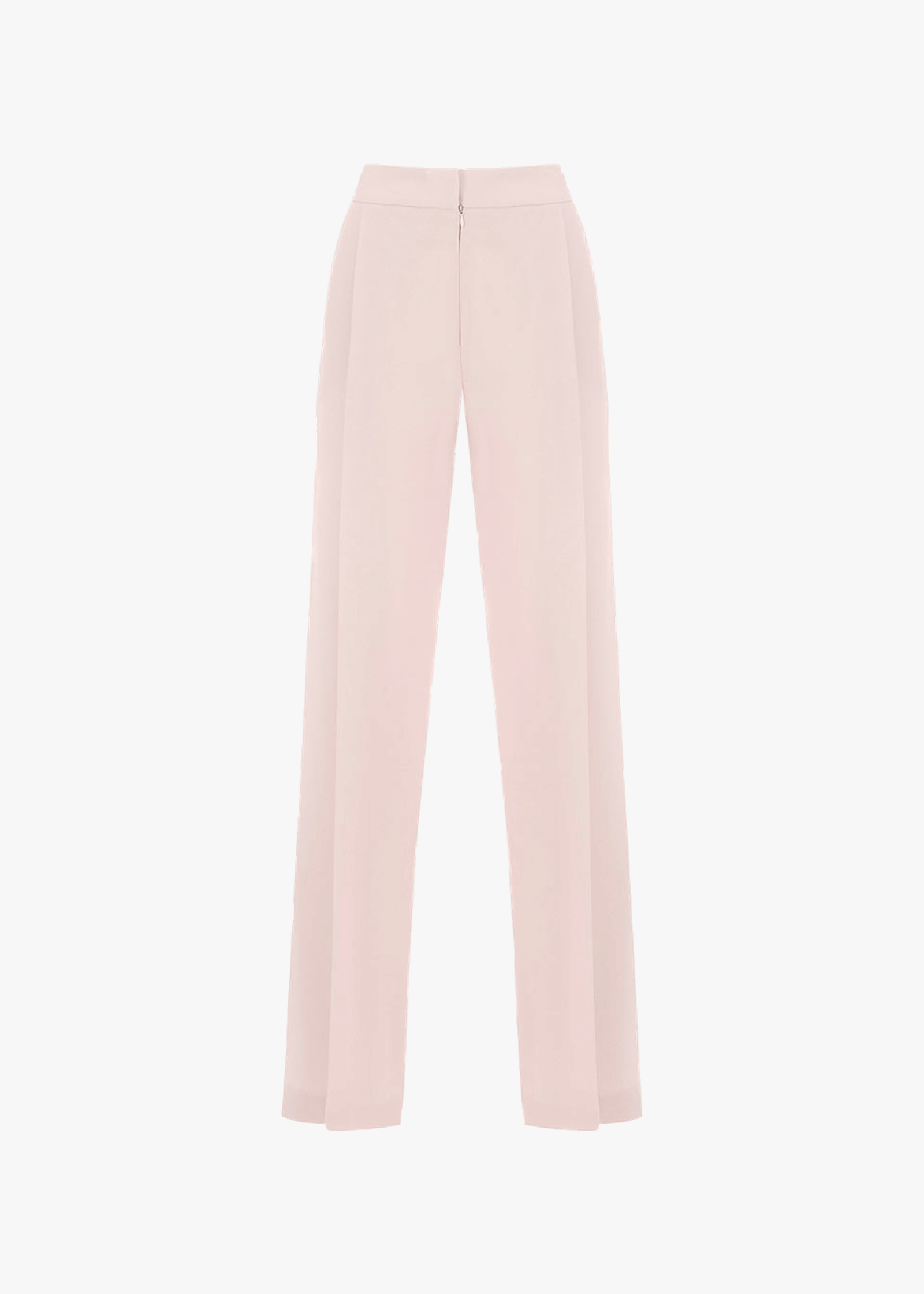 Crepe wide-leg pants in pink made by Monika Dimova