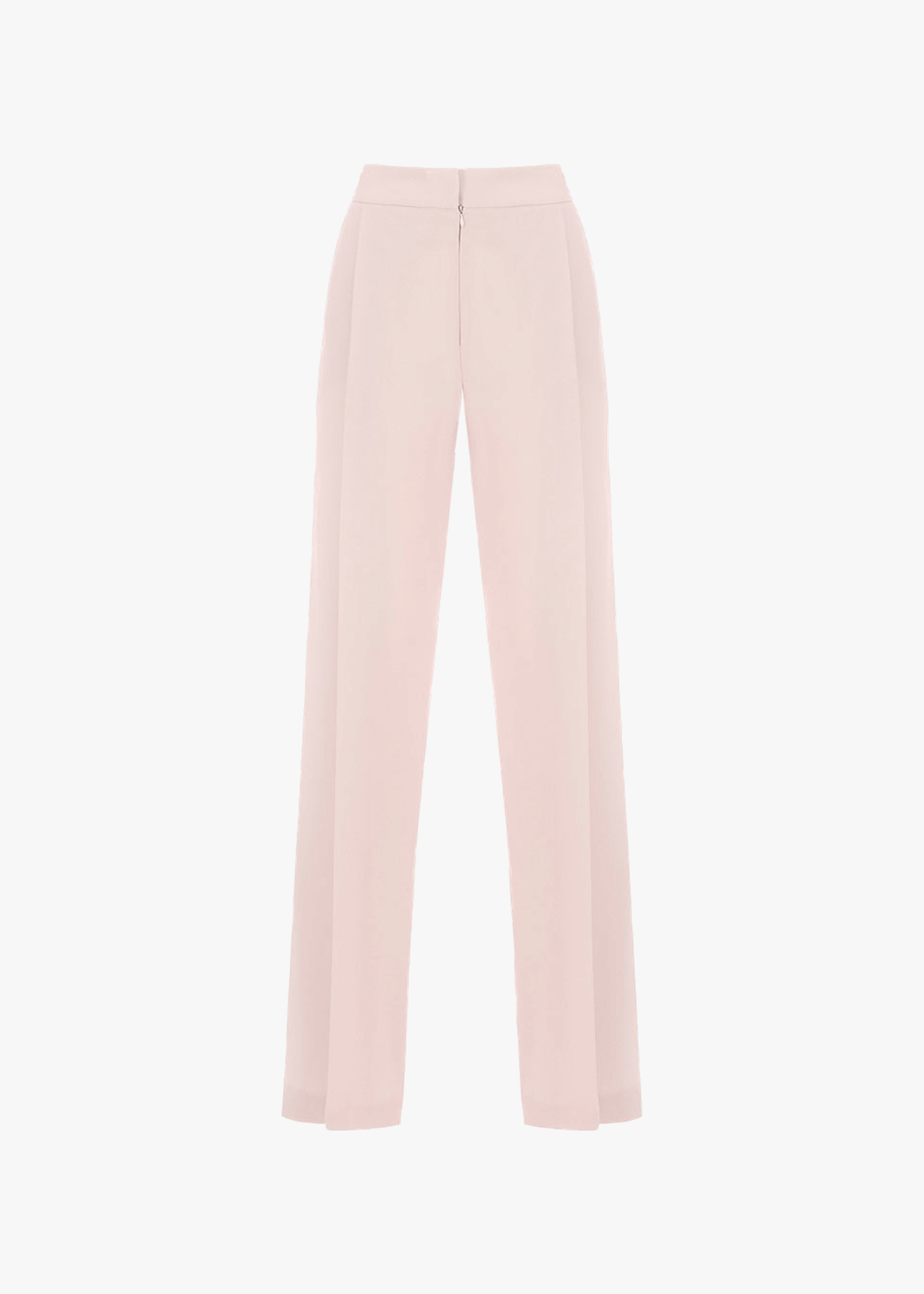 Crepe wide-leg pants in pink made by Monika Dimova