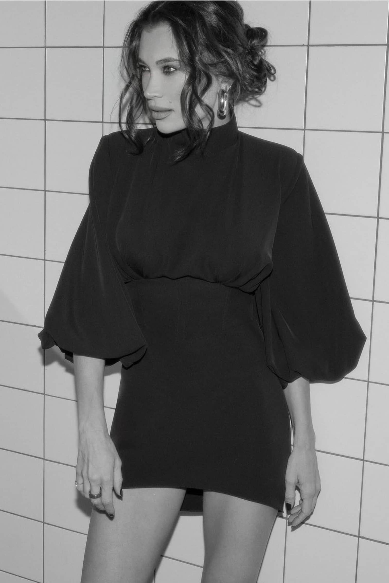 eve short dress in Black made by Vestiaire d'un Oiseau Libre