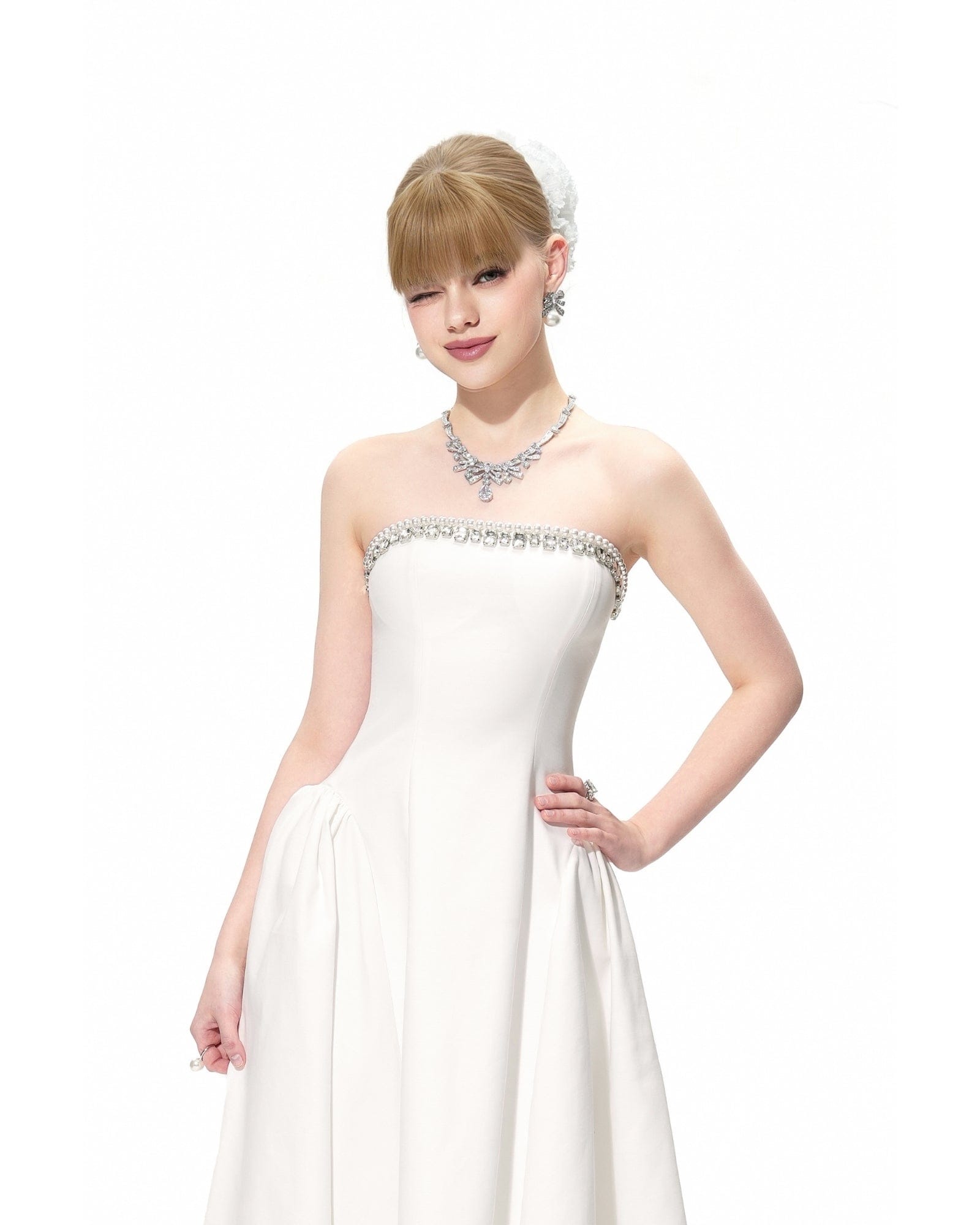 Nicolette Dress (White) made by Nana Jacqueline