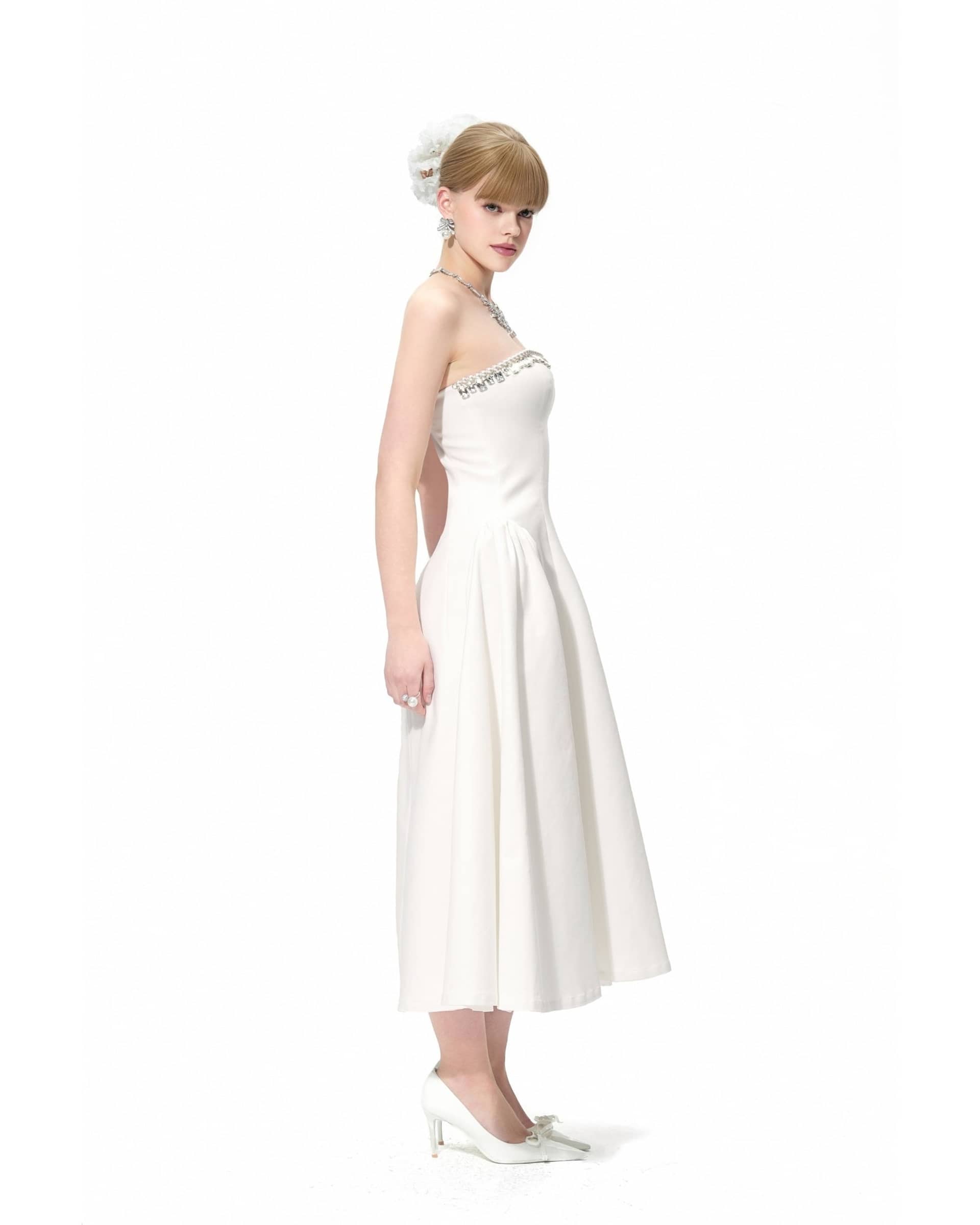 Nicolette Dress (White) made by Nana Jacqueline