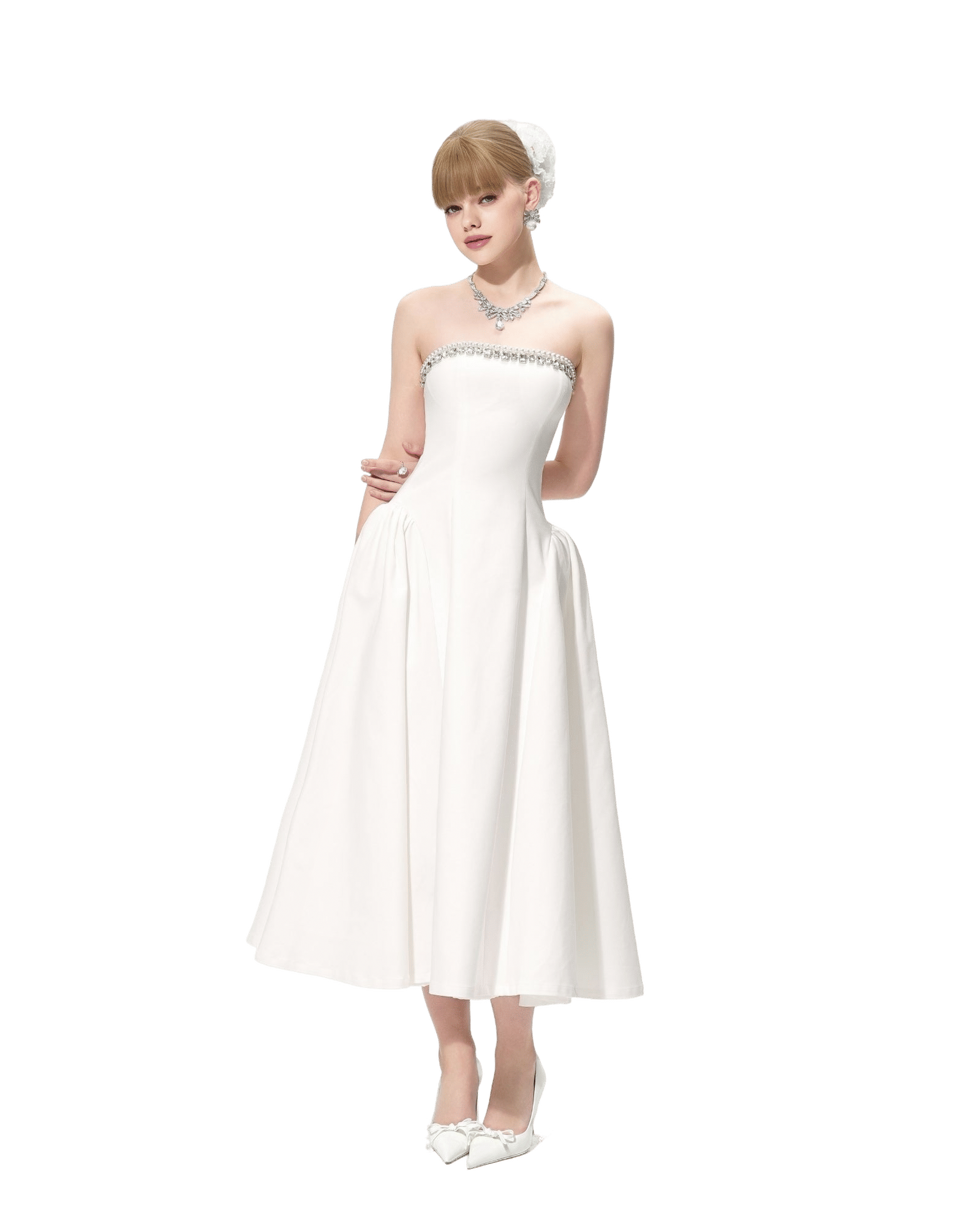 Nicolette Dress (White) made by Nana Jacqueline