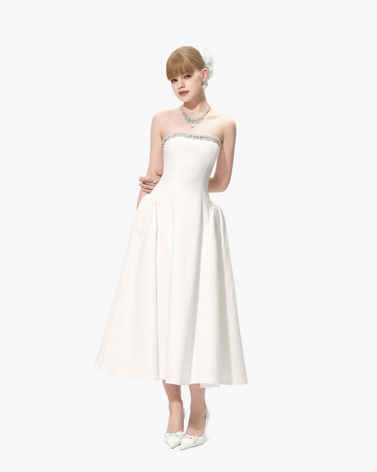 Nicolette Dress (White) made by Nana Jacqueline