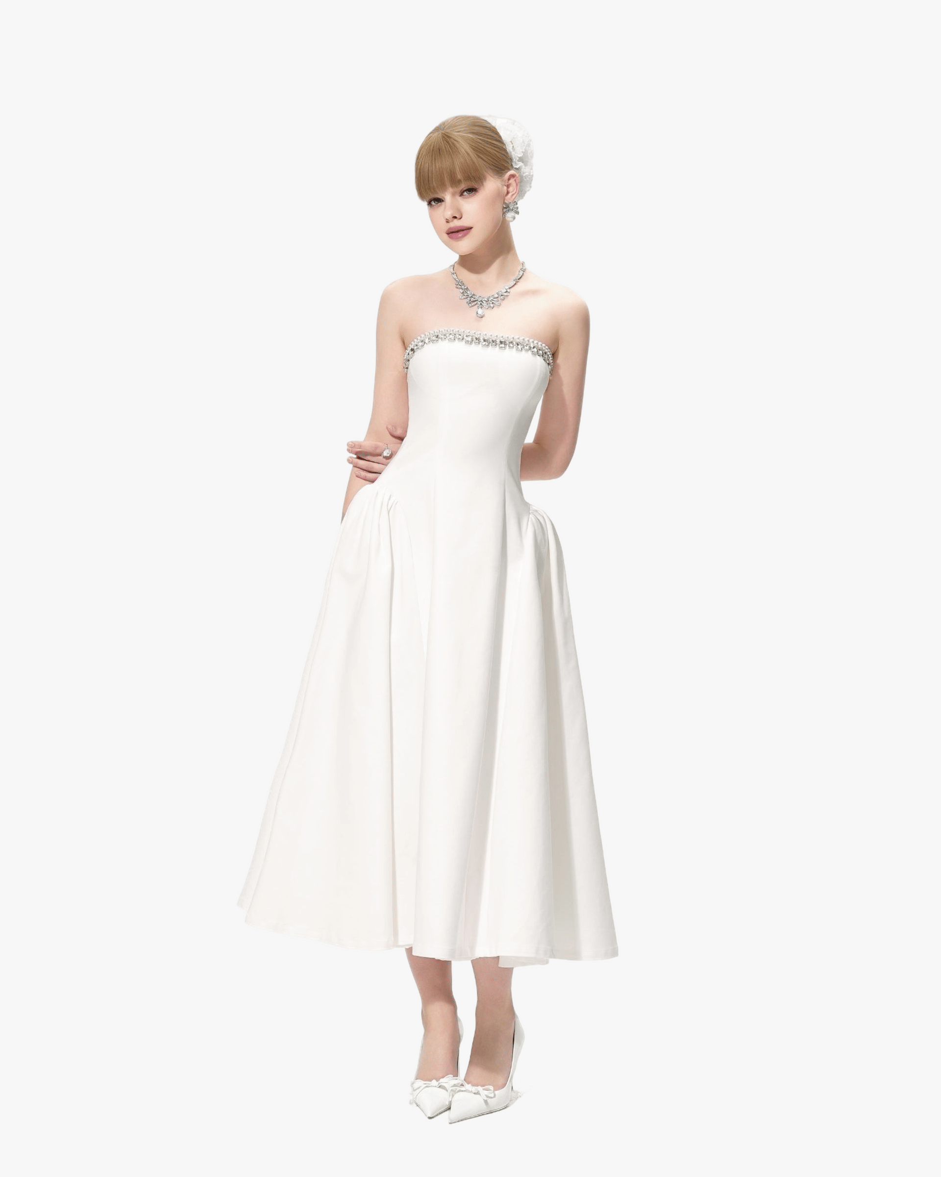 Nicolette Dress (White) made by Nana Jacqueline