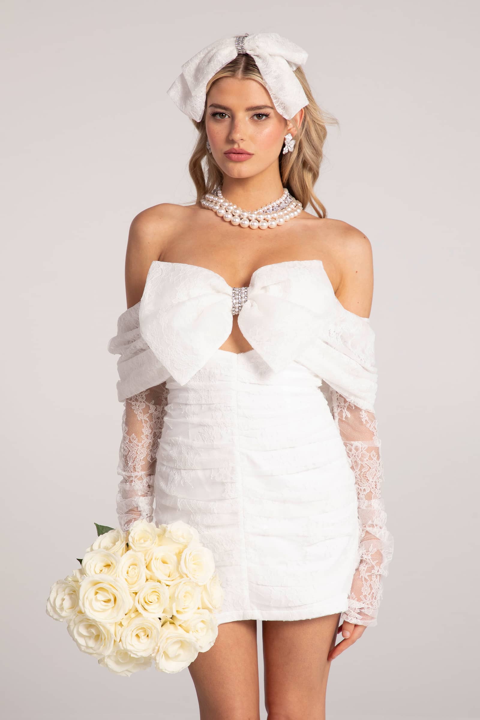 Sydney Bow Dress (White) made by Nana Jacqueline