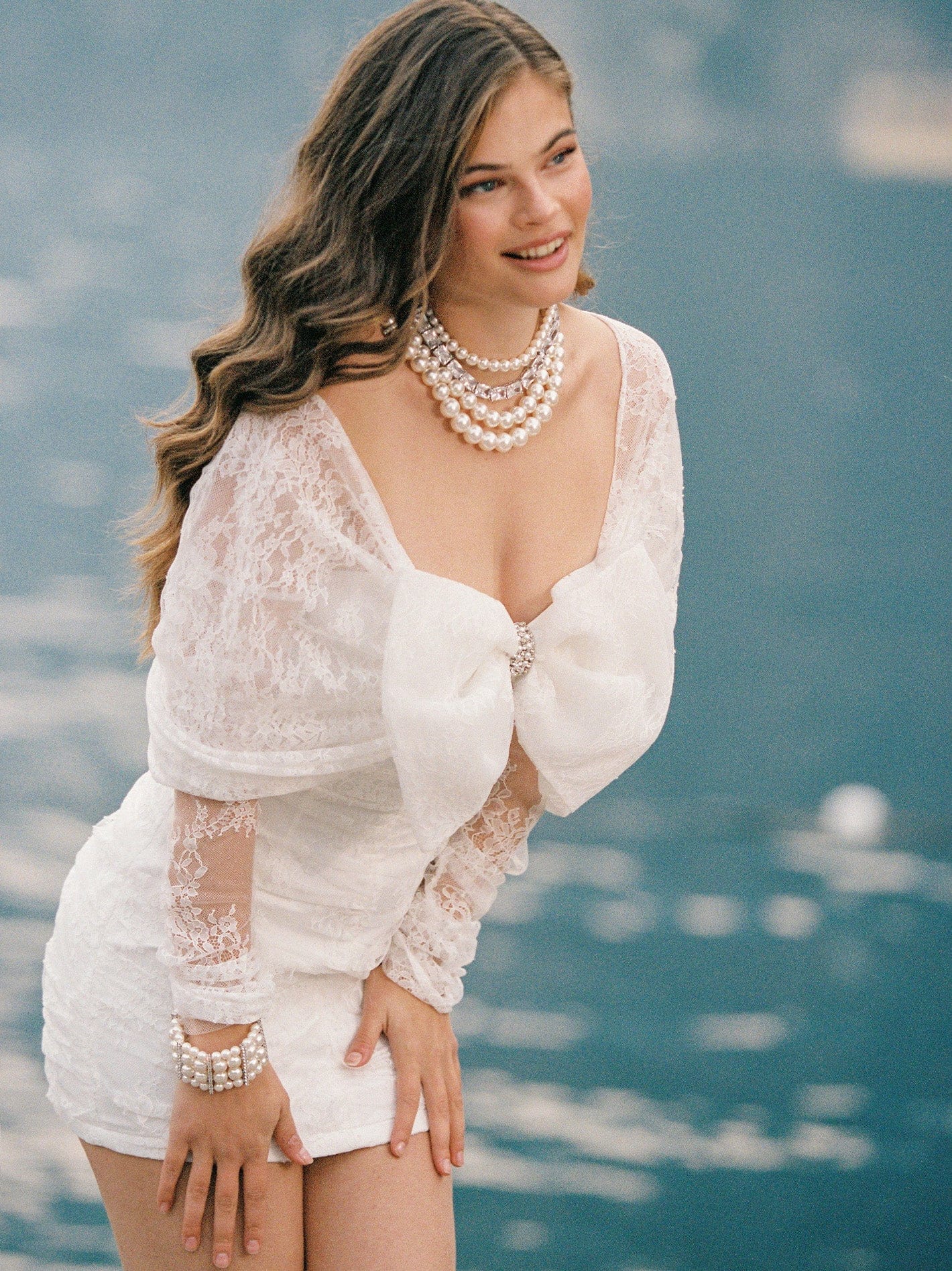 Sydney Bow Dress (White) made by Nana Jacqueline