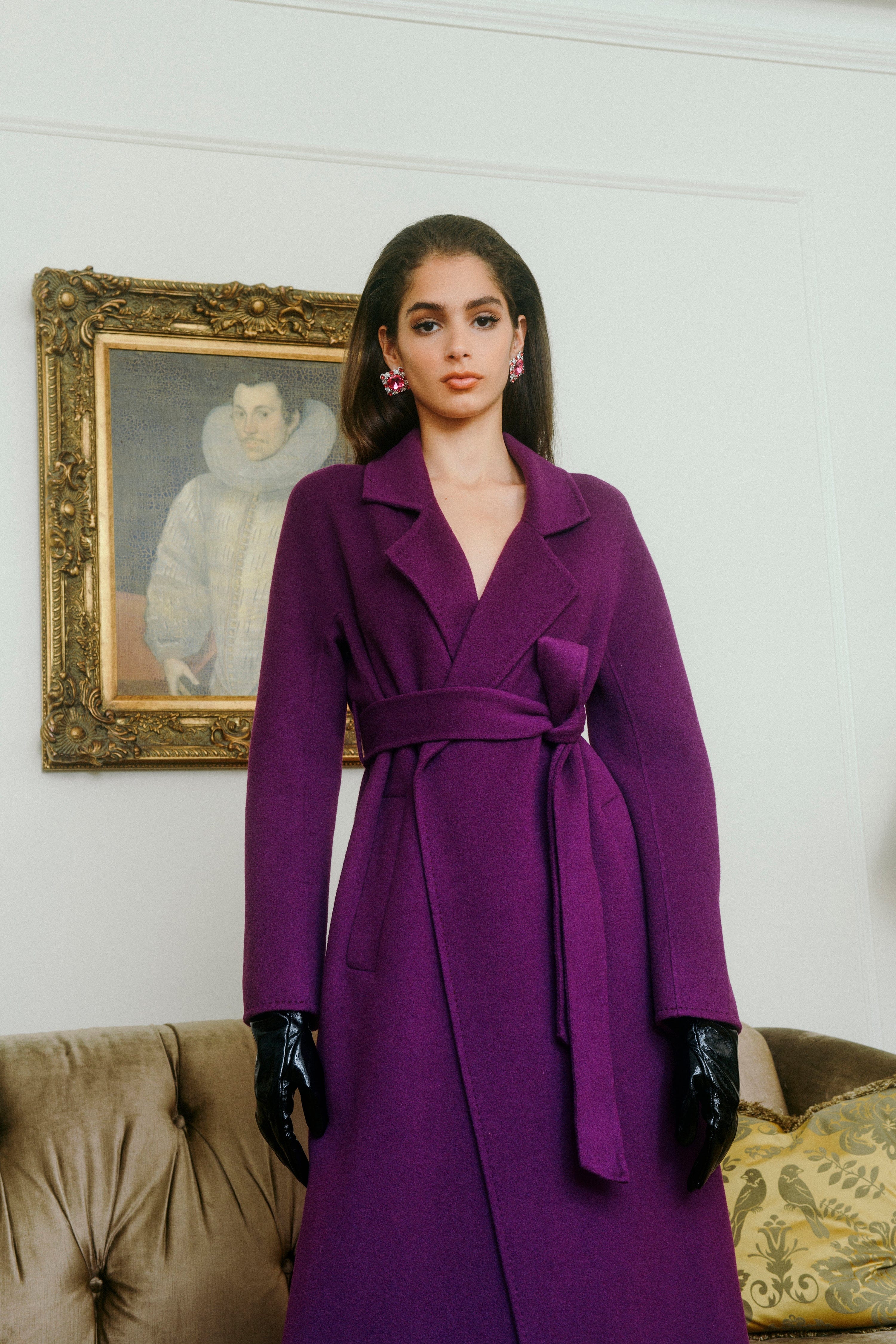 Purple Madeline Coat made by Nana Jacqueline