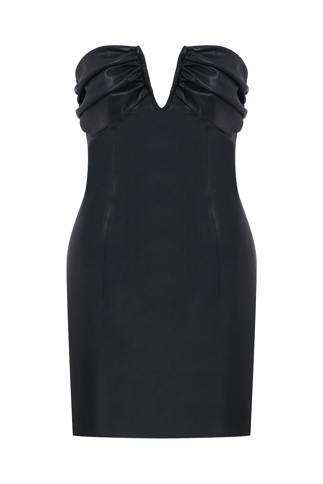 Miora Mini Leather Dress In Black made by Nazli Ceren