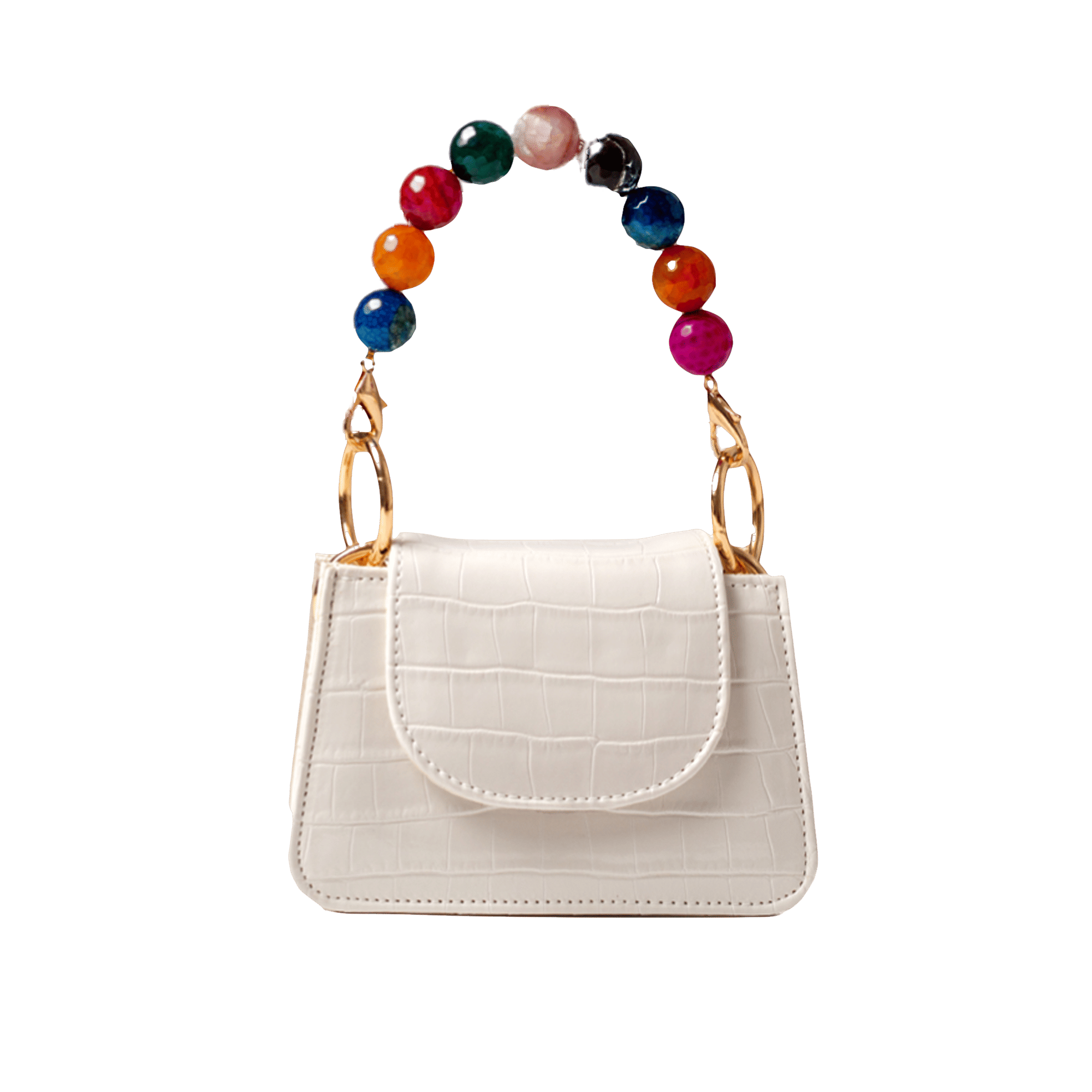 Horra - White x Multicolor - Mini bag made by ALIEL