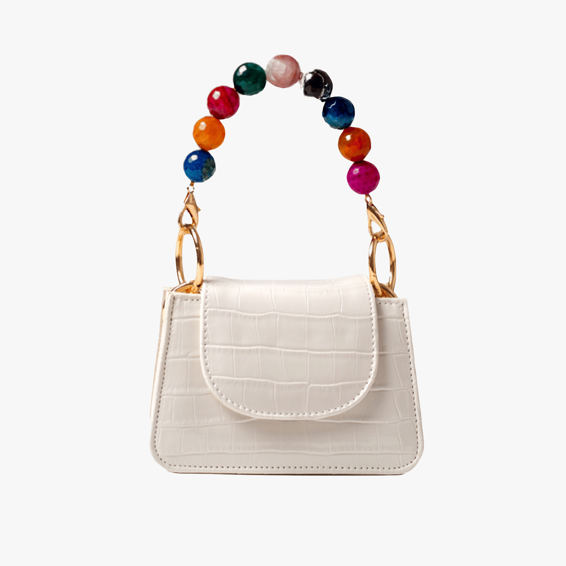 Horra - White x Multicolor - Mini bag made by ALIEL