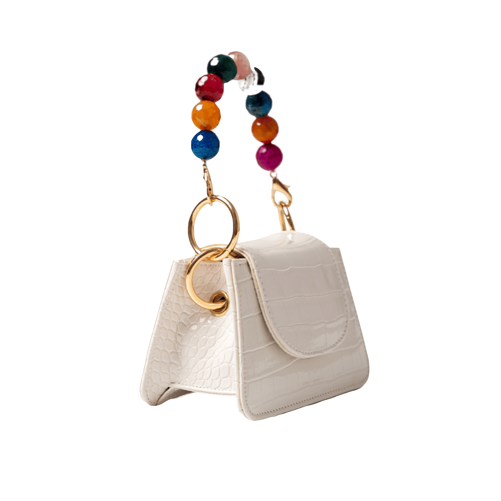 Horra - White x Multicolor - Mini bag made by ALIEL