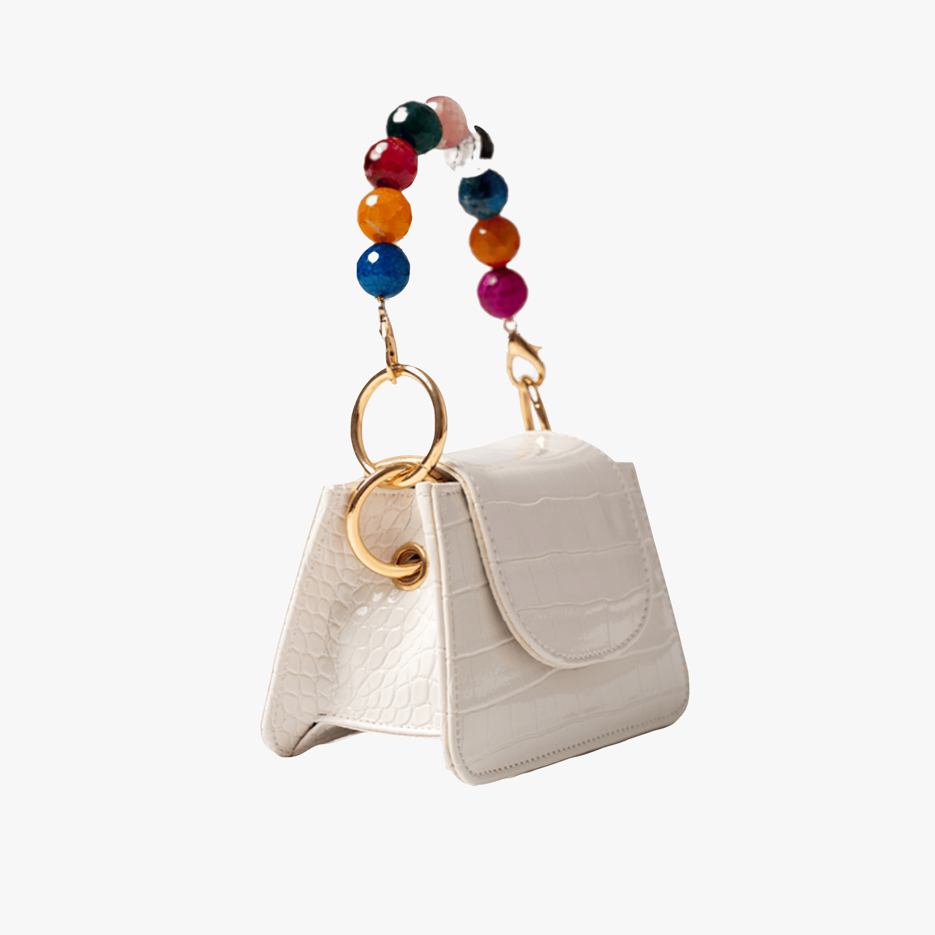 Horra - White x Multicolor - Mini bag made by ALIEL