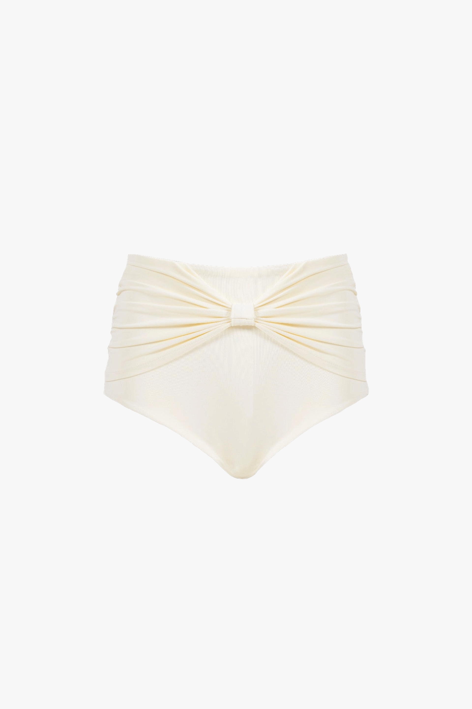 Lilly High-Waisted Bottoms in Seashell made by Decolet The Label