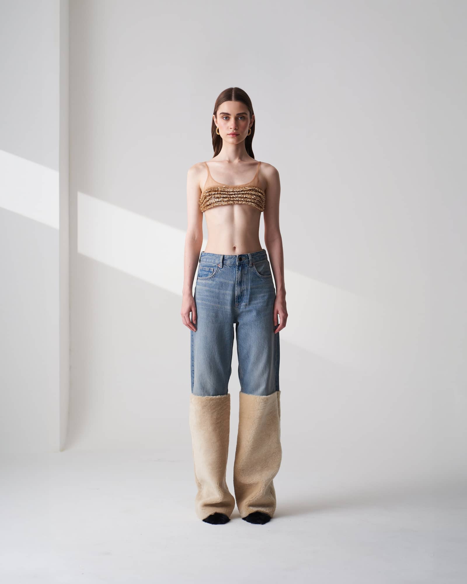 Kiran Golden Bralette made by Szabo Sihag