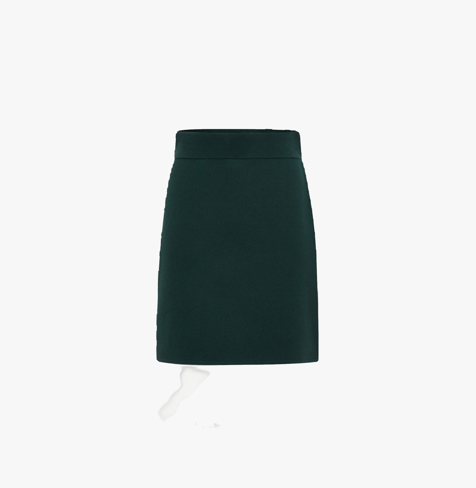 COTTON AND CASHMERE A-LINE SKIRT in Green made by CRUSH Collection