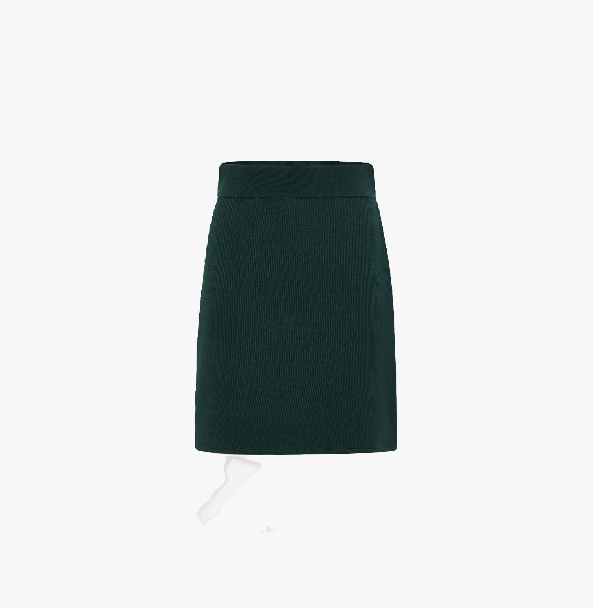 COTTON AND CASHMERE A-LINE SKIRT in Green made by CRUSH Collection
