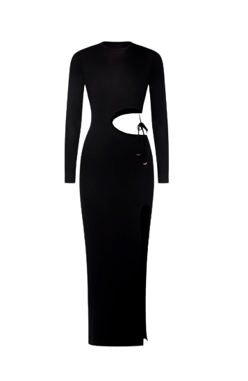 Yala 2.0 long dress in Black made by DIVALO