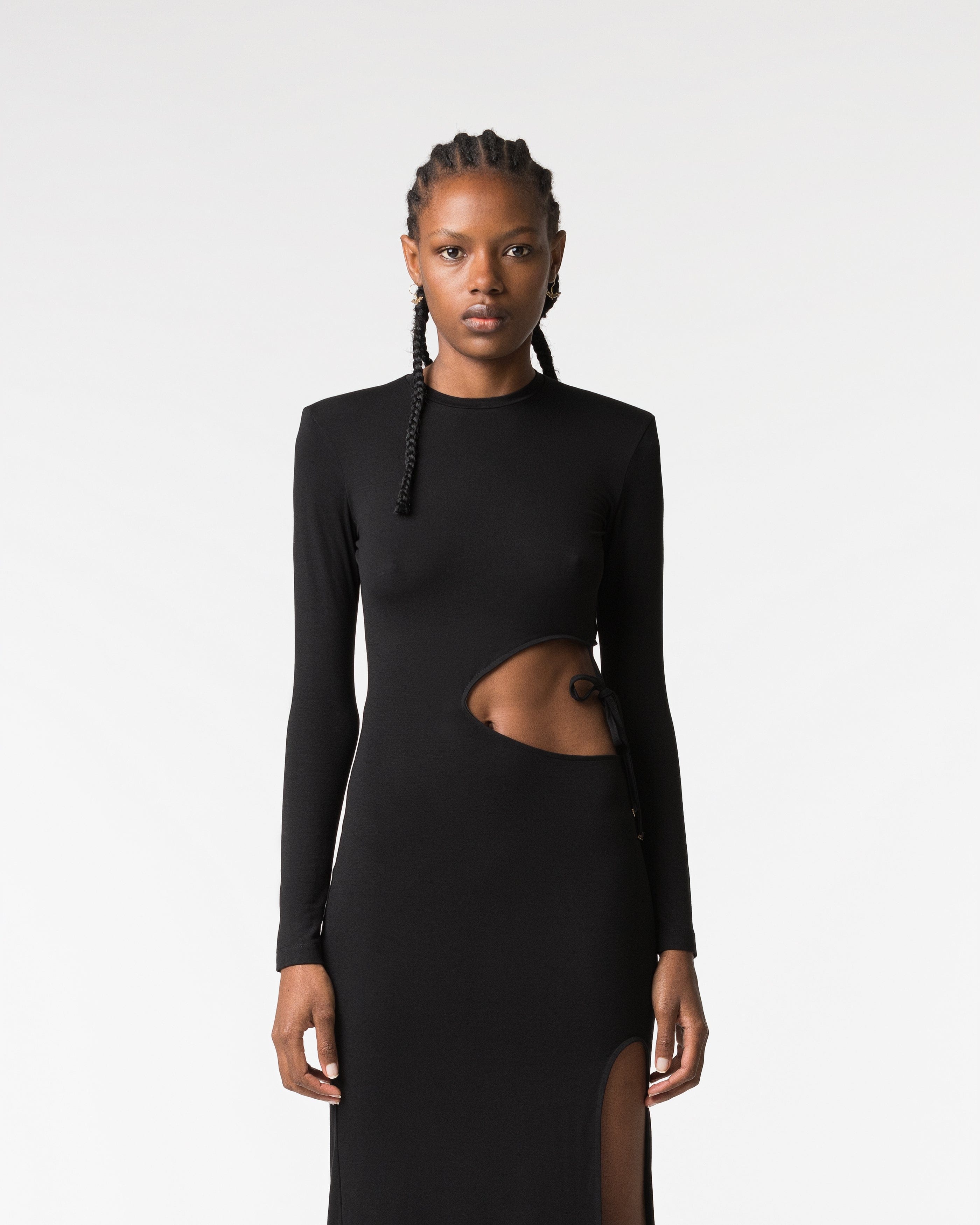 Yala 2.0 long dress in Black made by DIVALO