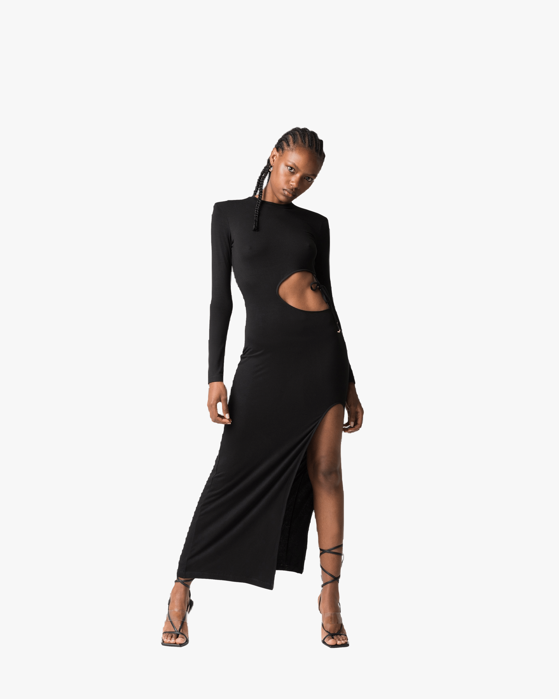 Yala 2.0 long dress in Black made by DIVALO
