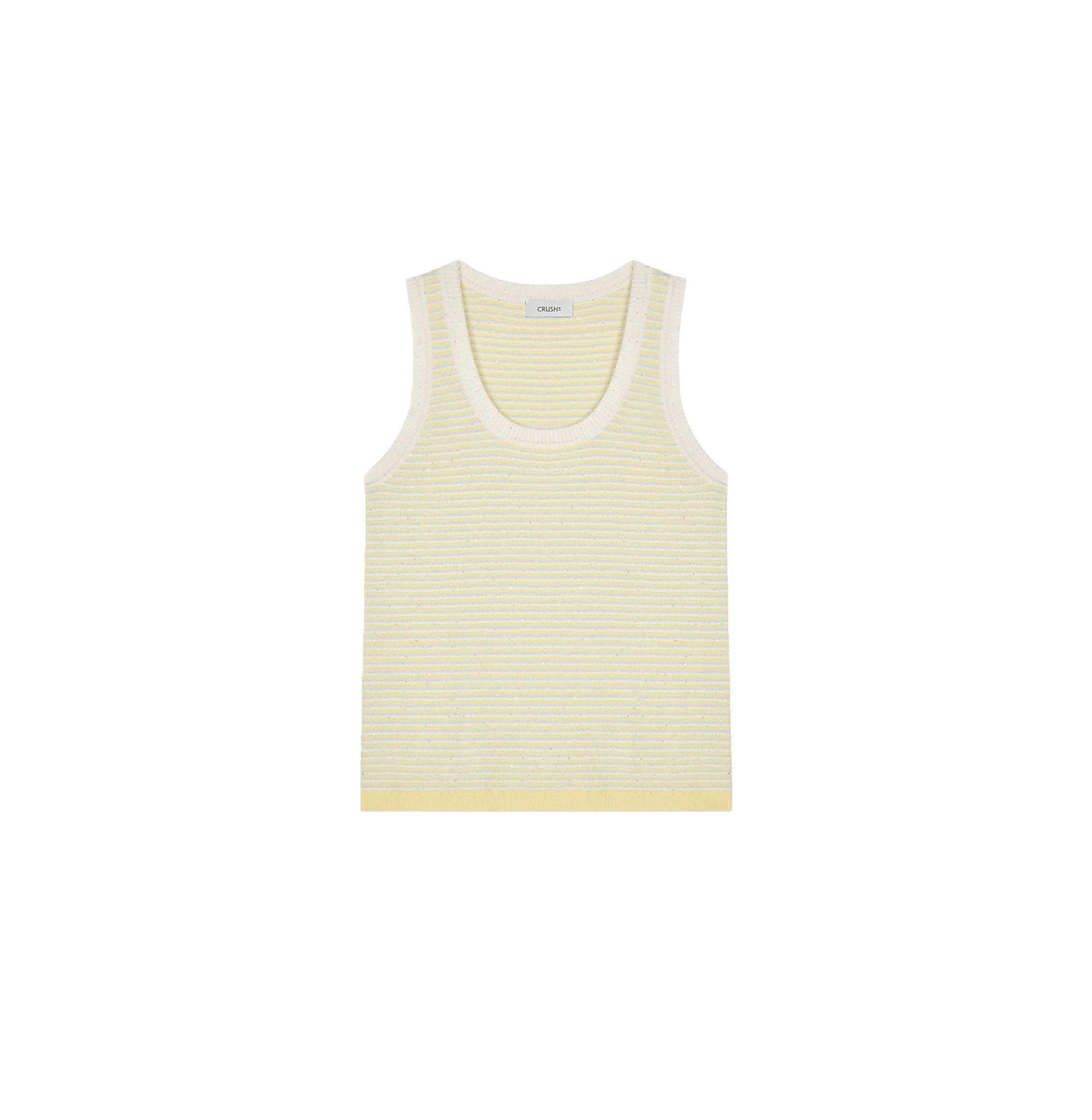 MULTICOLOR STRIPED U-NECK VEST made by CRUSH Collection