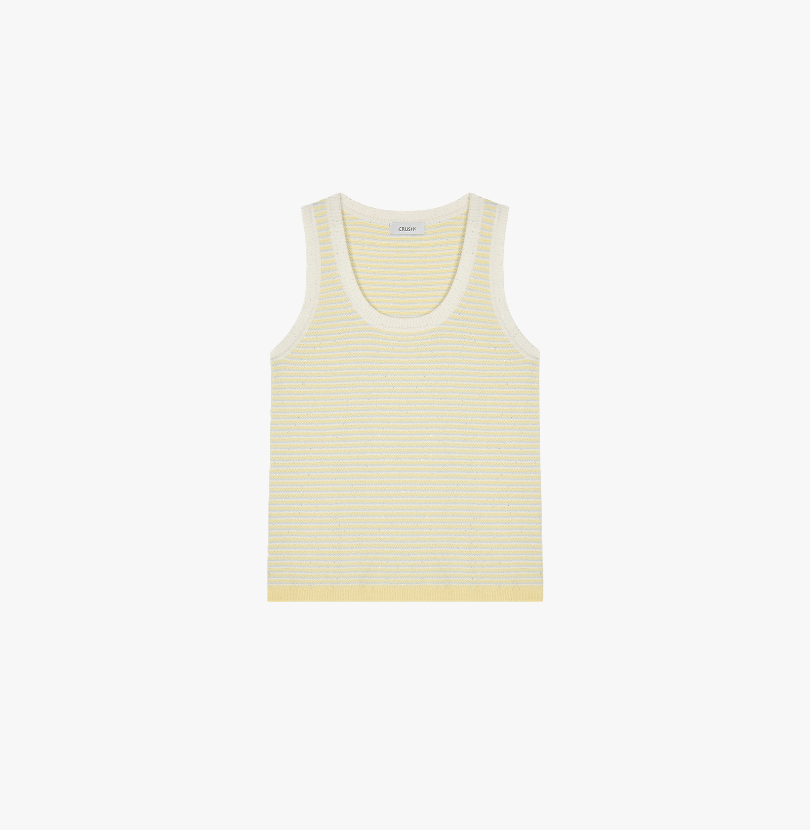 MULTICOLOR STRIPED U-NECK VEST made by CRUSH Collection