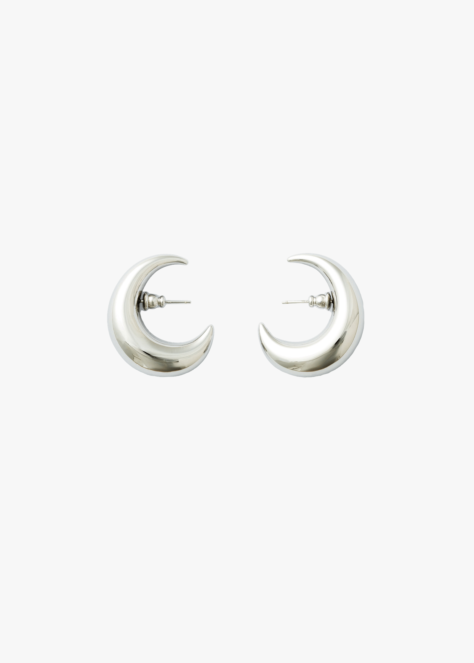 Moon earrings - Silver - Pair made by POEM Objects