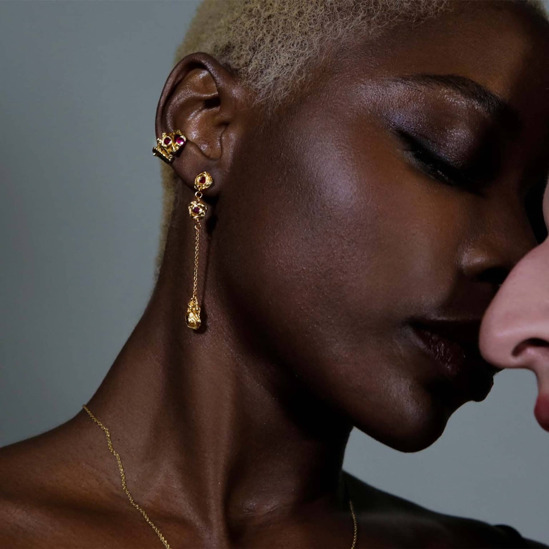 Naha Ruby Earrings made by Loveness Lee