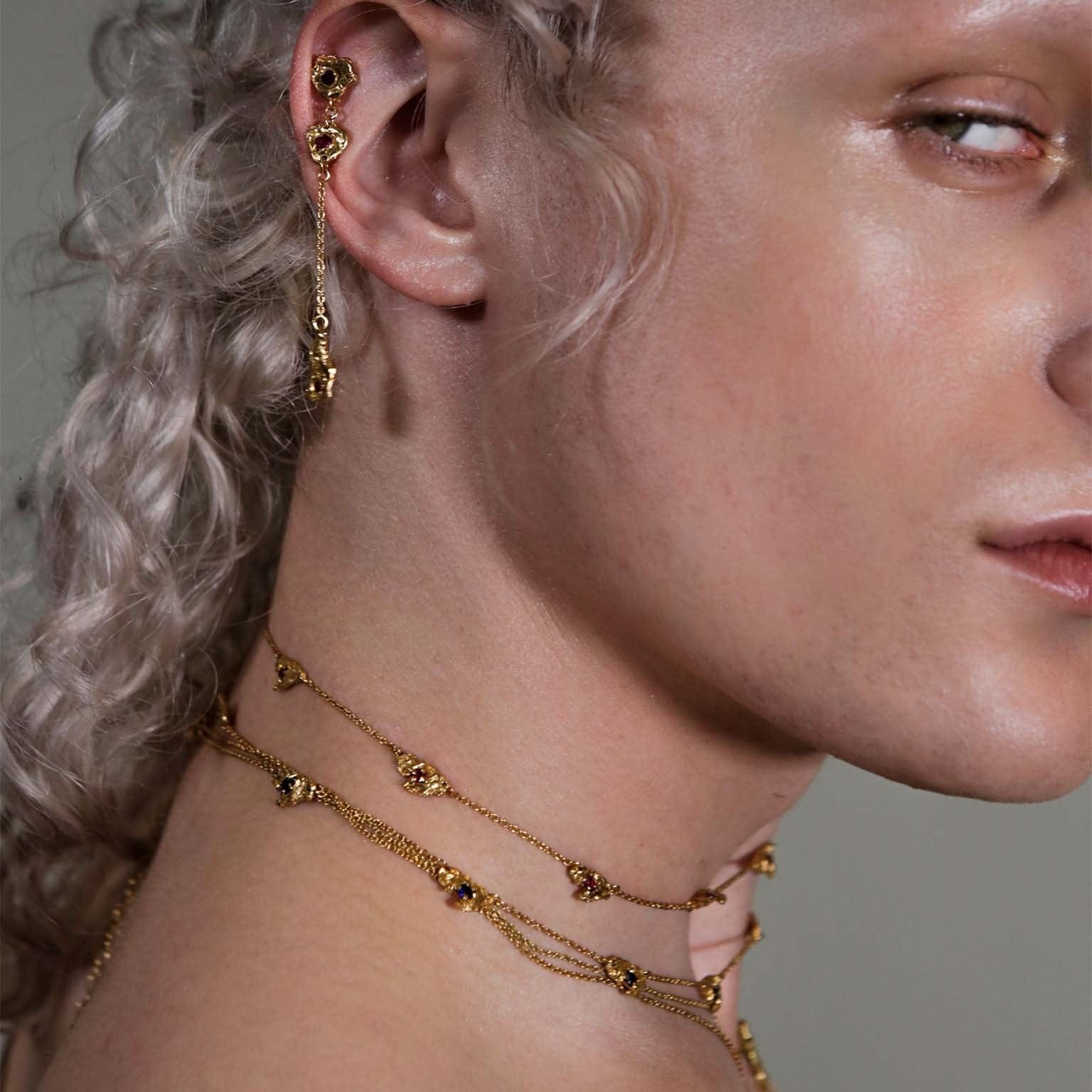 Naha Ruby Earrings made by Loveness Lee