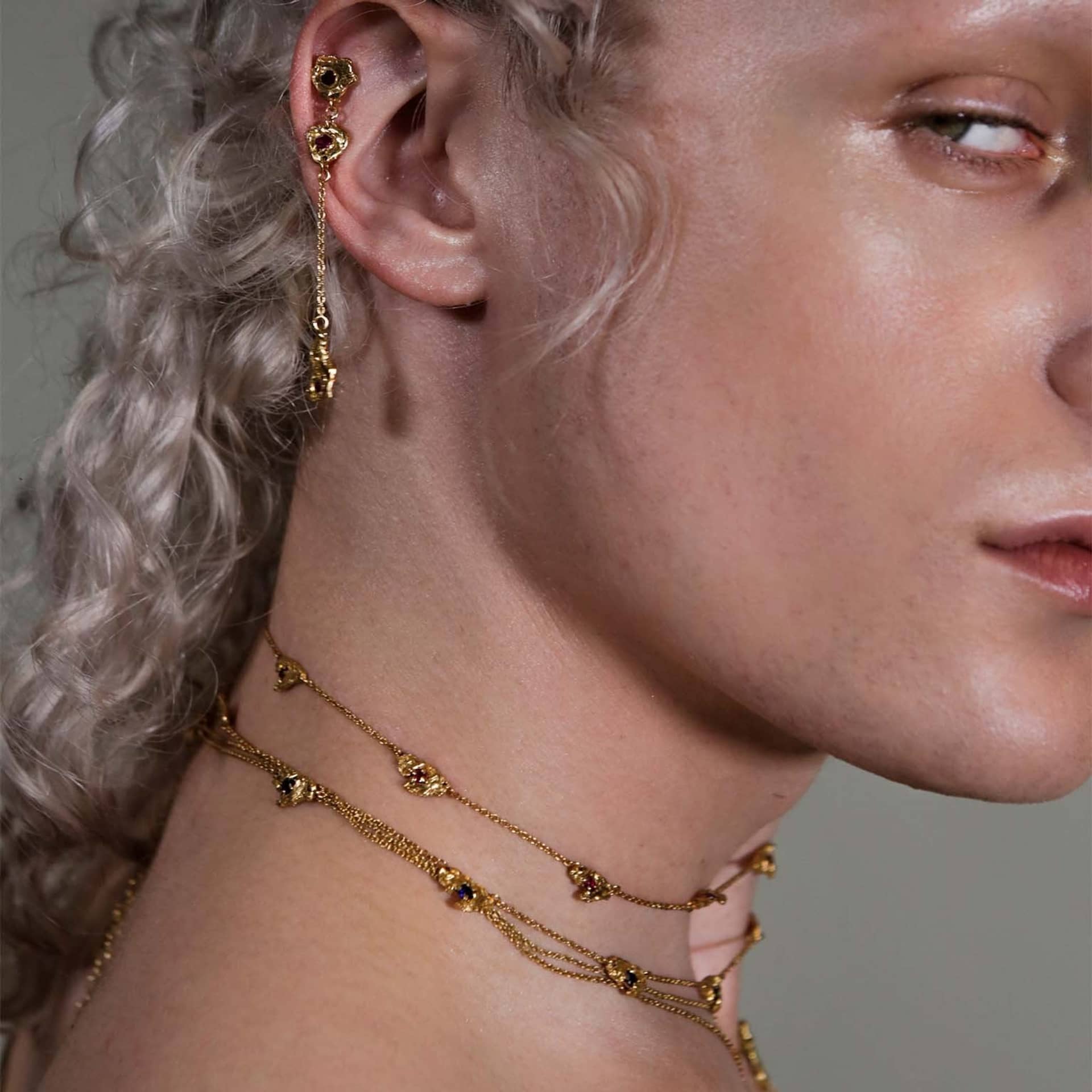 Naha Ruby Earrings made by Loveness Lee