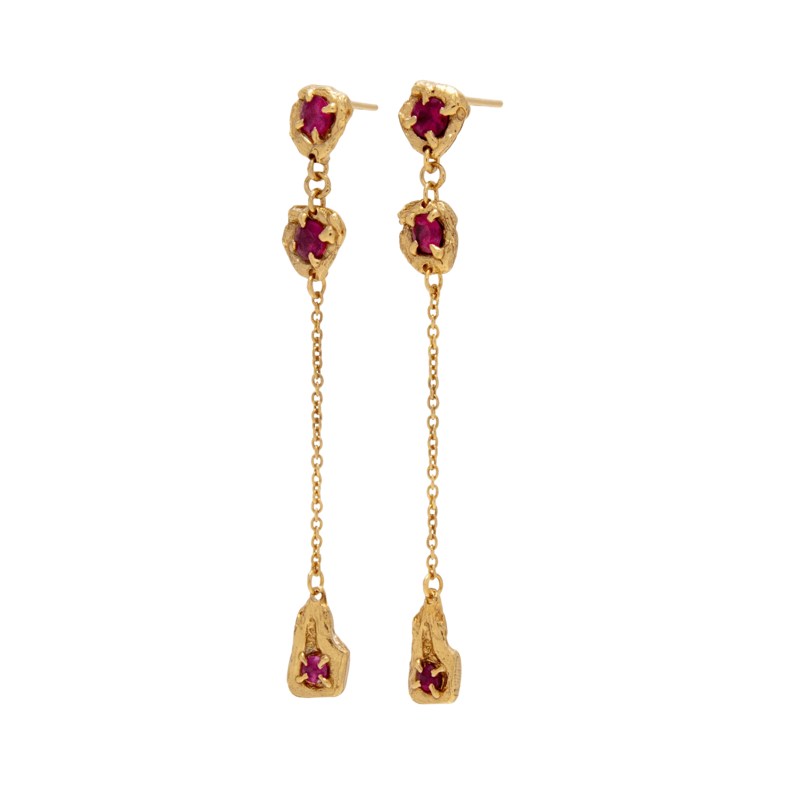 Naha Ruby Earrings made by Loveness Lee