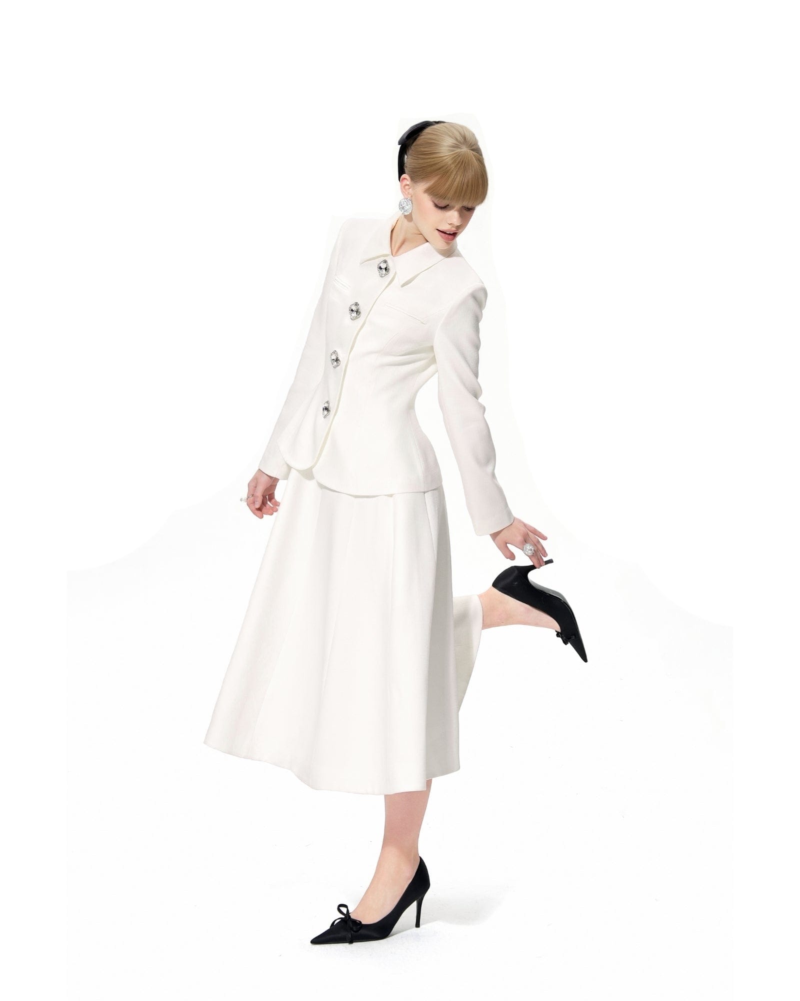 Vanessa Blazer (White) made by Nana Jacqueline