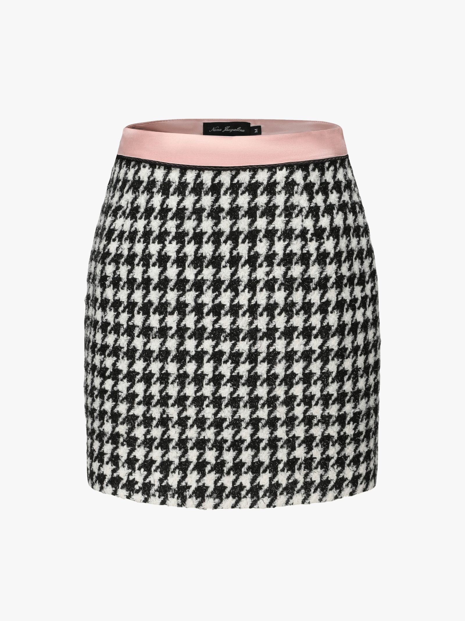 Nadia Skirt (Houndstooth) (Final Sale) in Black made by Nana Jacqueline