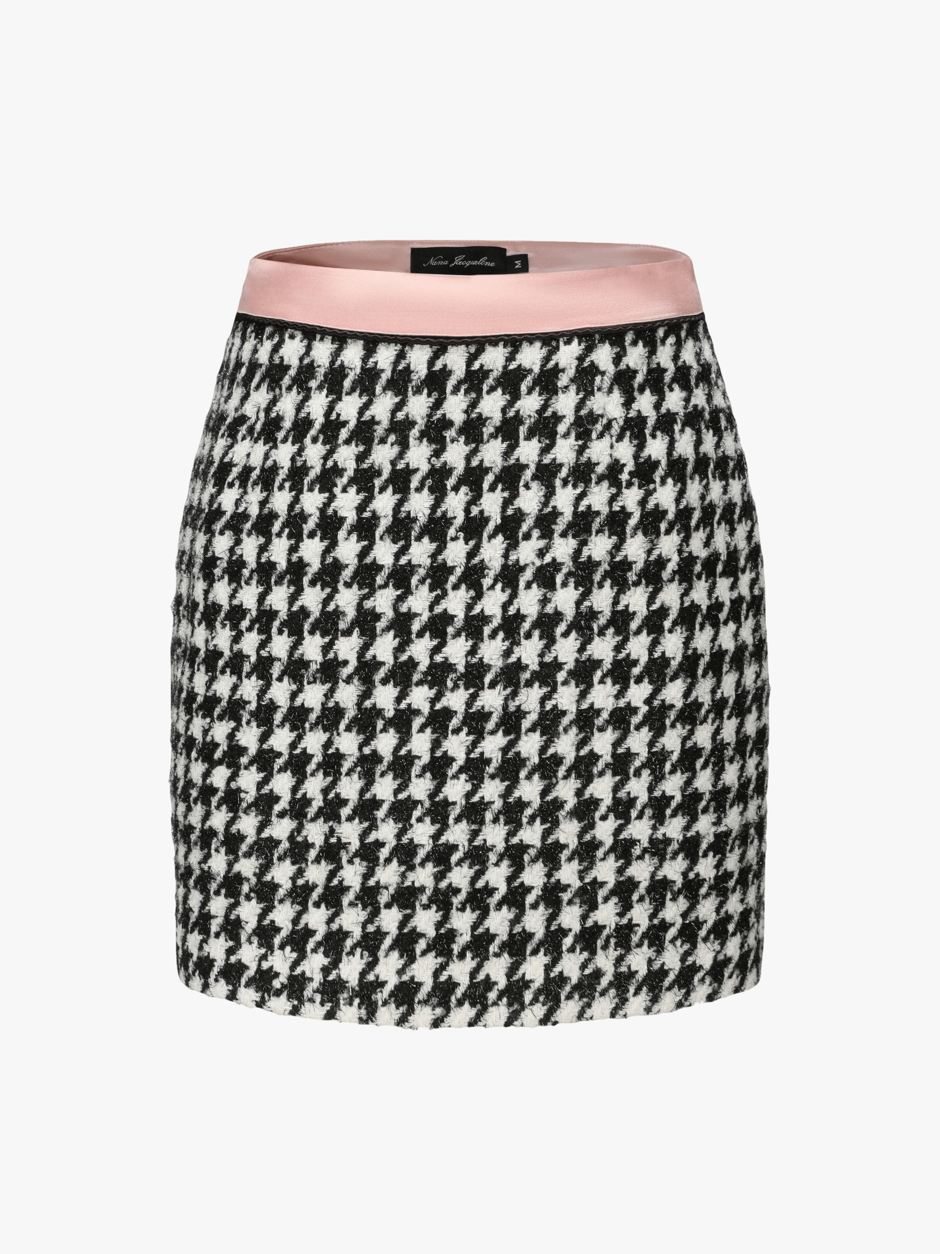 Nadia Skirt (Houndstooth) (Final Sale) in Black made by Nana Jacqueline
